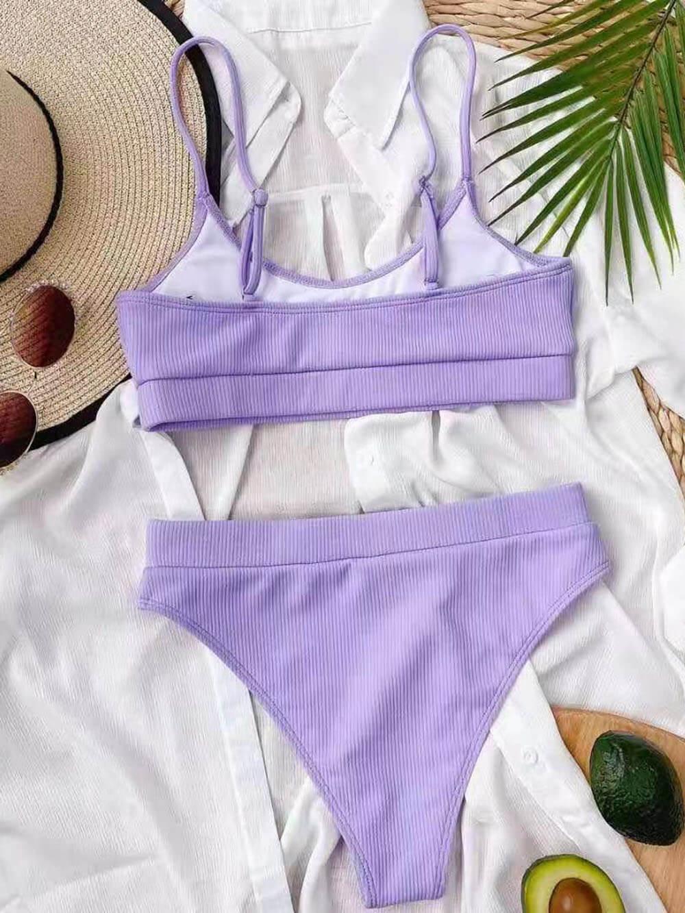 Şık U Yakalı Kolsuz Bikini