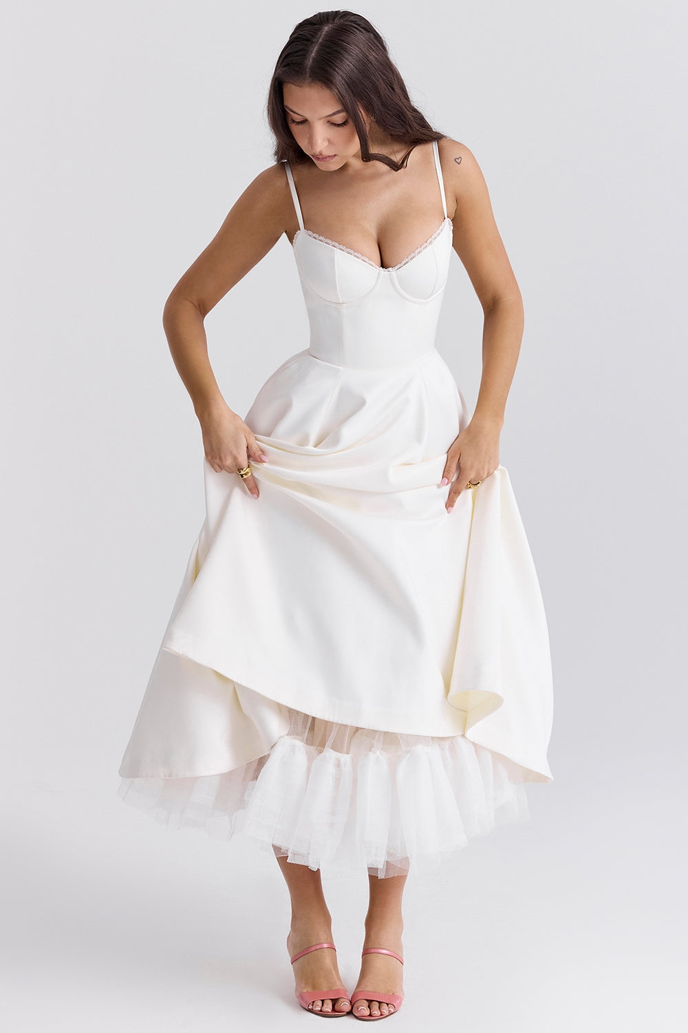 Mademoiselle Midikleid - Elfenbein 