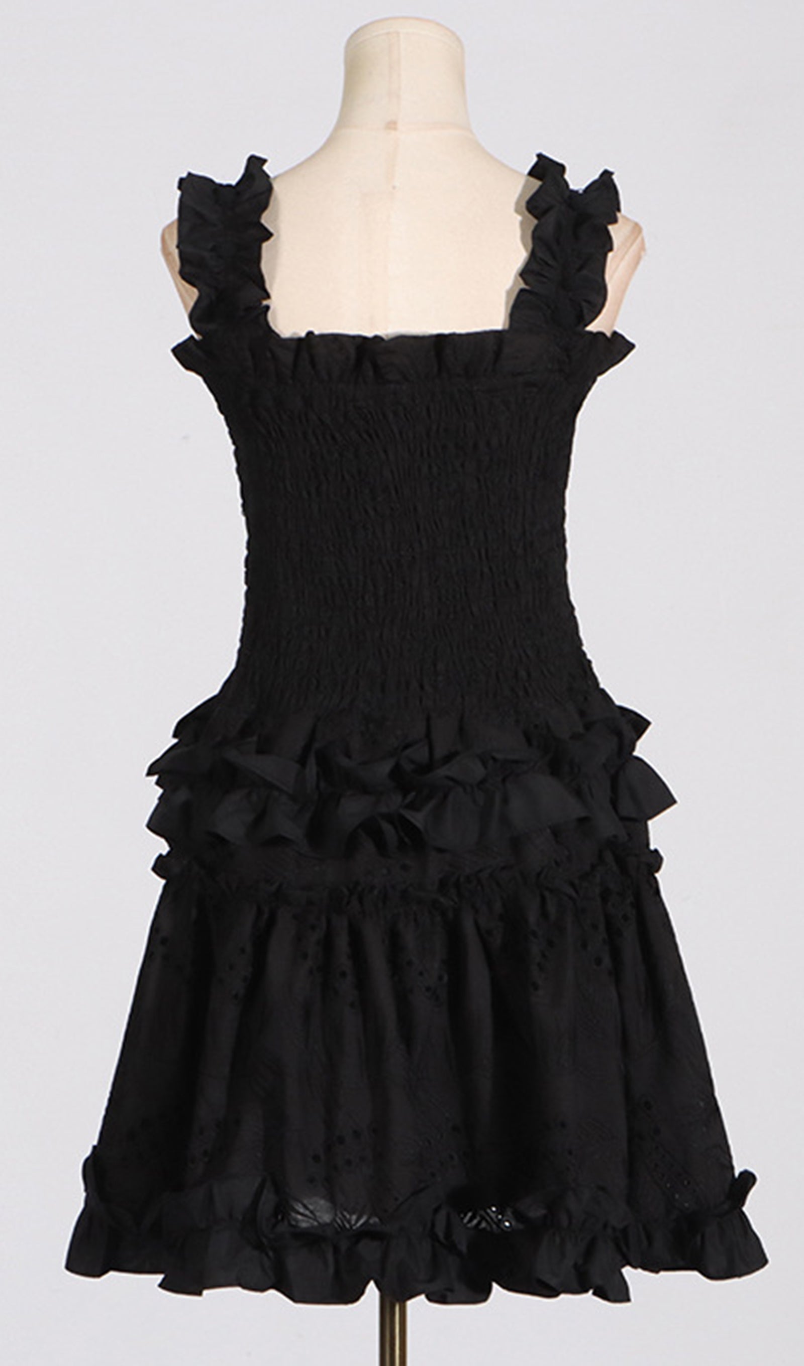 Fırfırlı Slip Mini Elbise Pamuk