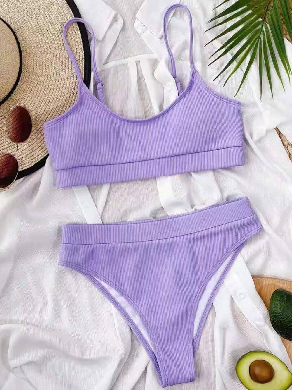 Şık U Yakalı Kolsuz Bikini
