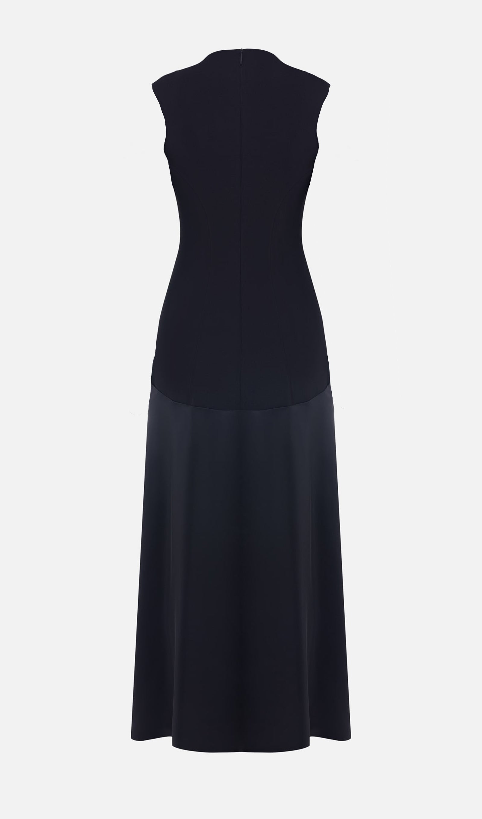 Knitted Satin Sleeveless Maxi Dress 