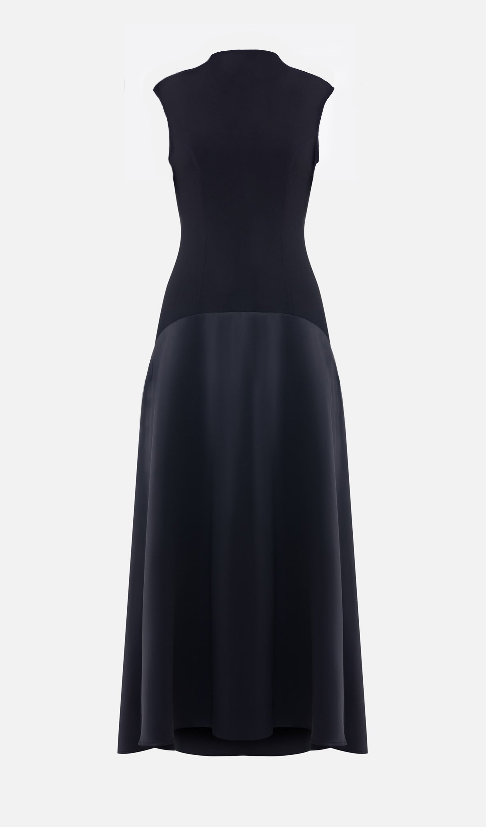 Knitted Satin Sleeveless Maxi Dress 