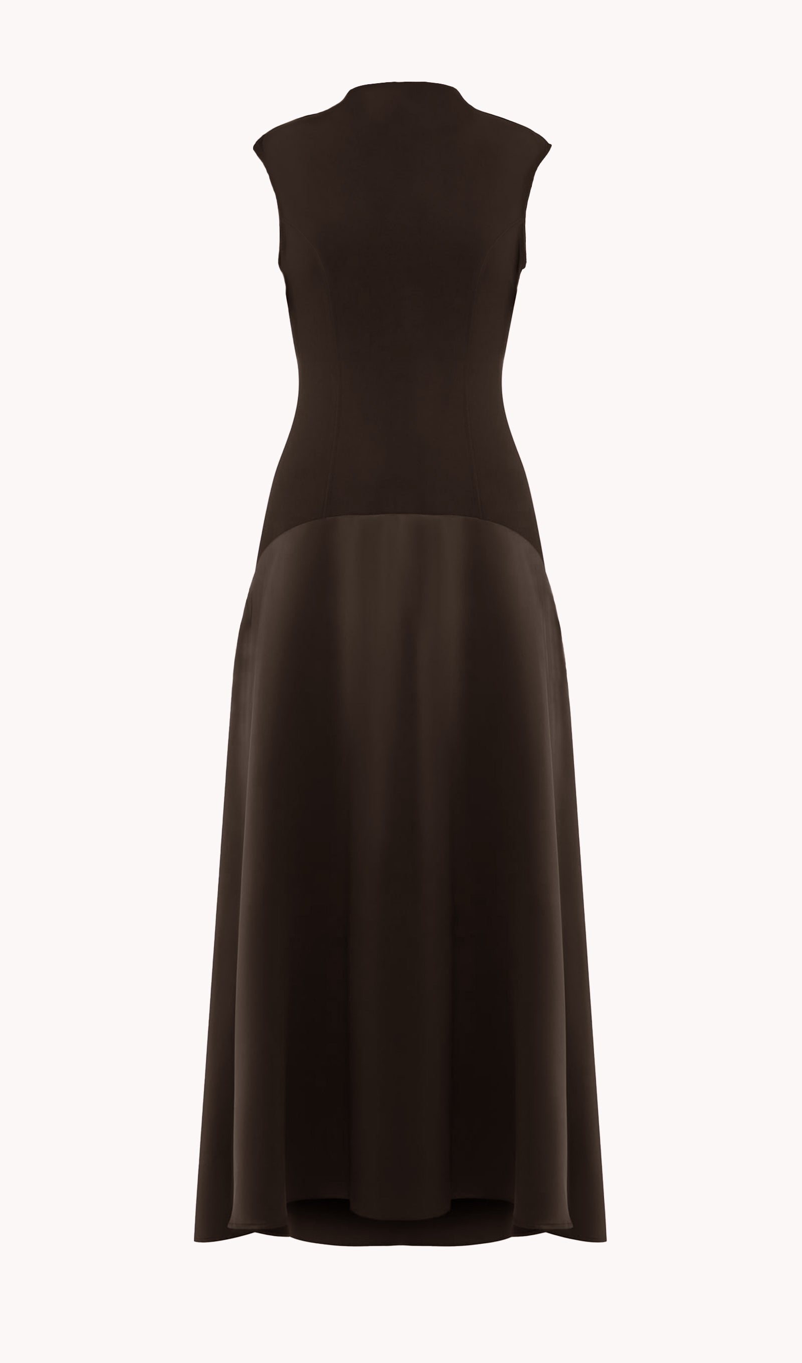 Knitted Satin Sleeveless Maxi Dress 