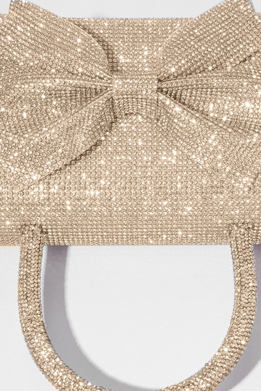 Clutch-Tasche mit goldenen Strasssteinen – mit glitzernden Verzierungen