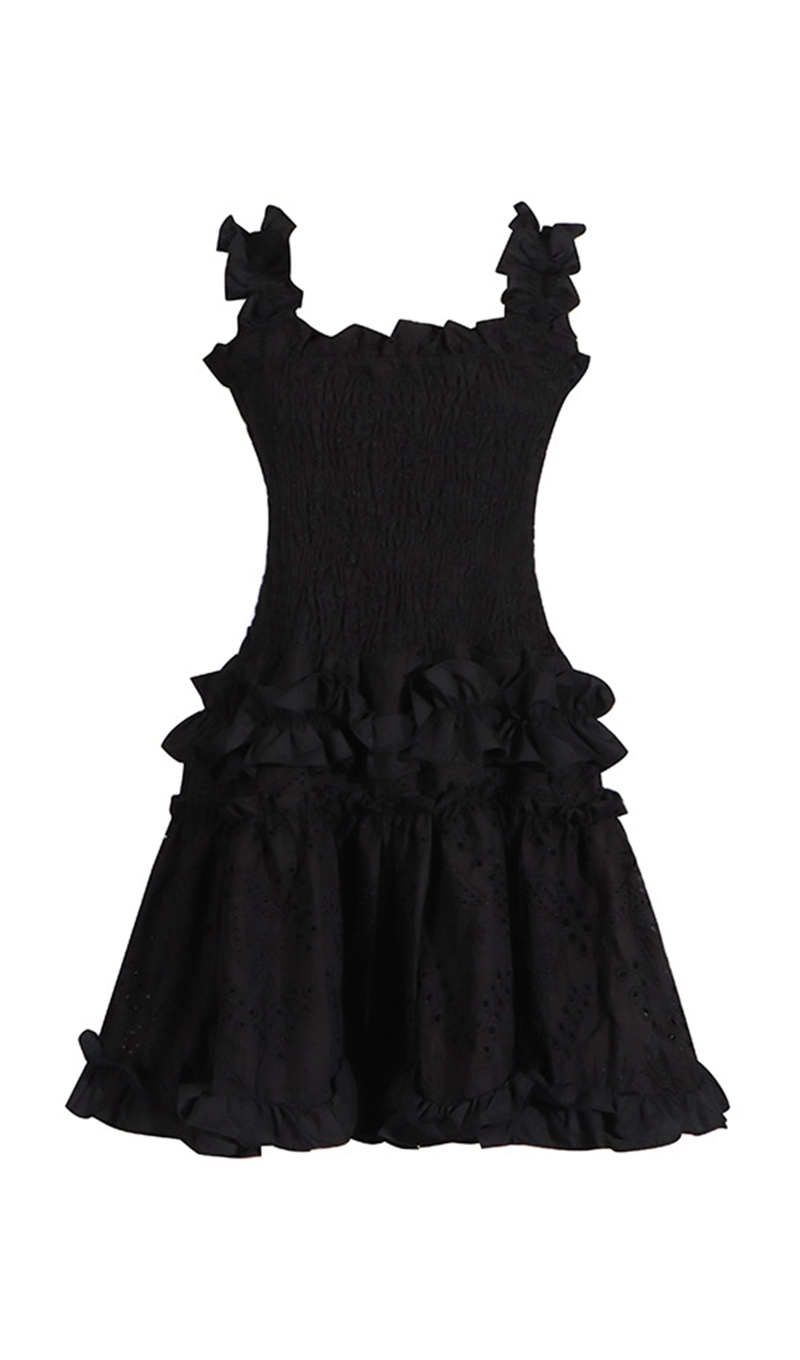 Fırfırlı Slip Mini Elbise Pamuk