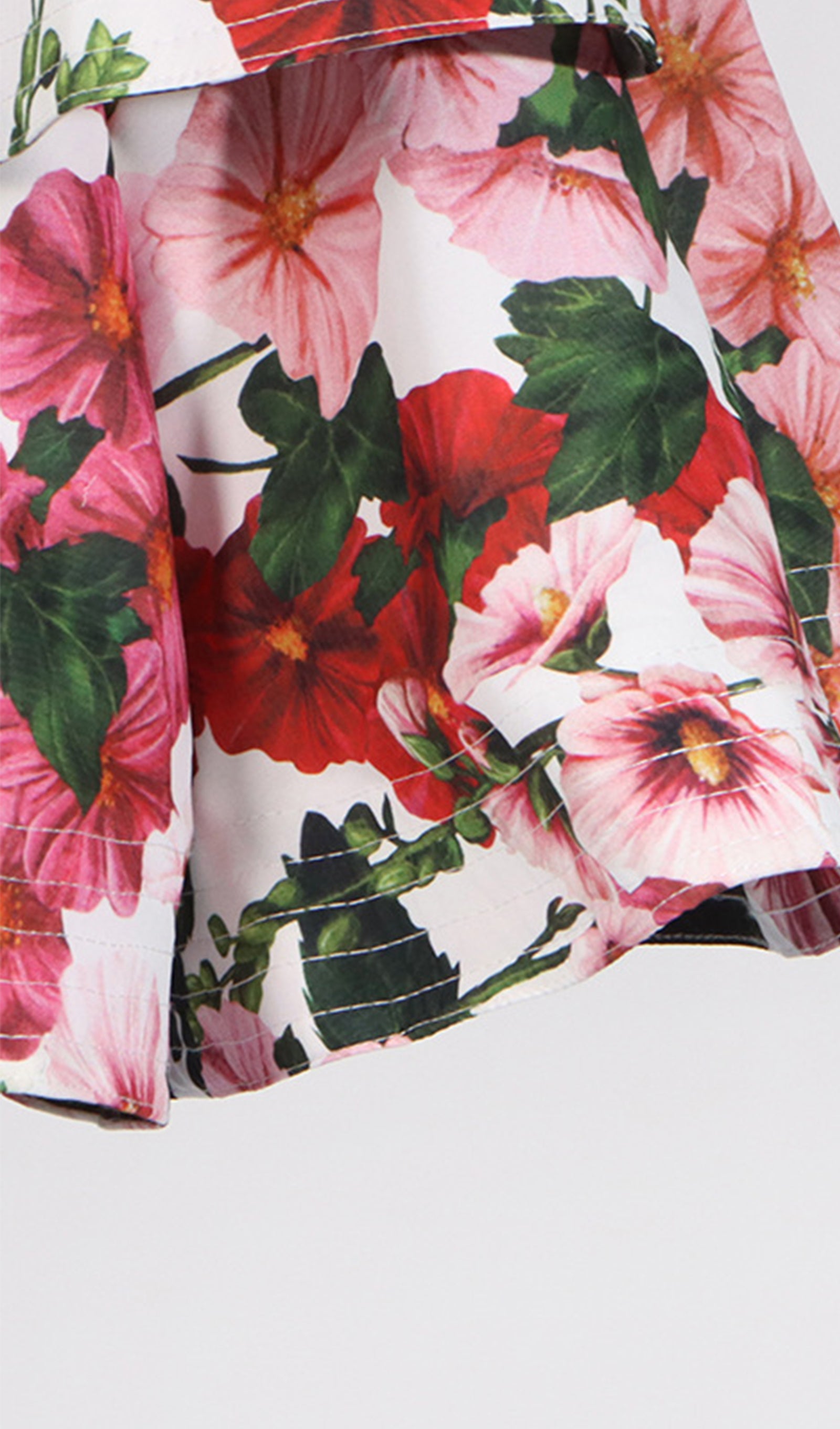 Cold Shoulder Floral Slip Mini Dress
