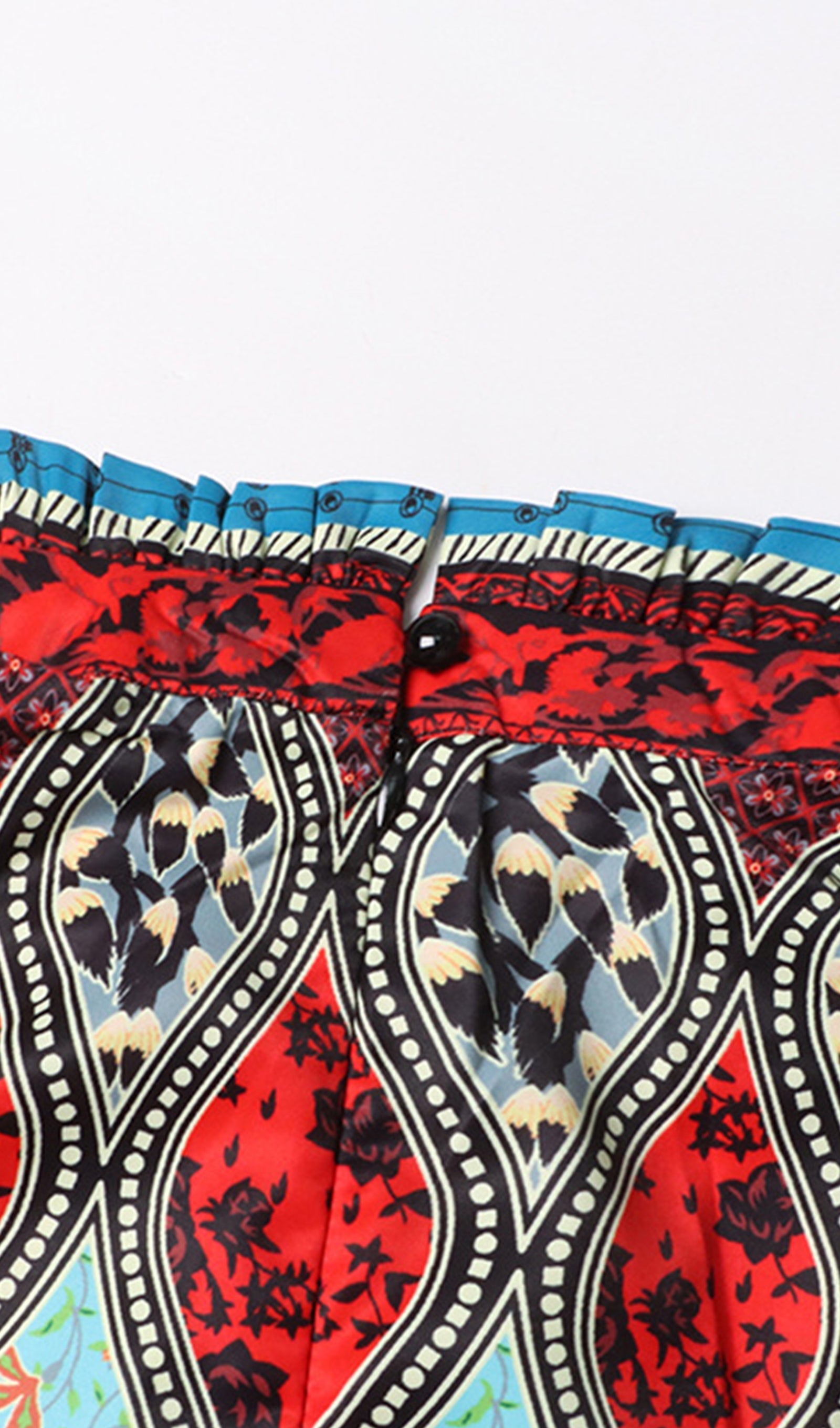 Printed Lantern Sleeve Mini Dress