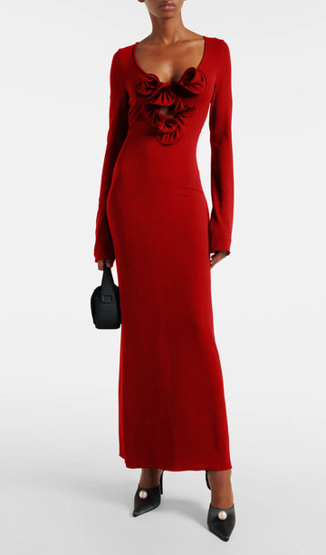 Maxikleid aus Jersey mit Blumenmuster 