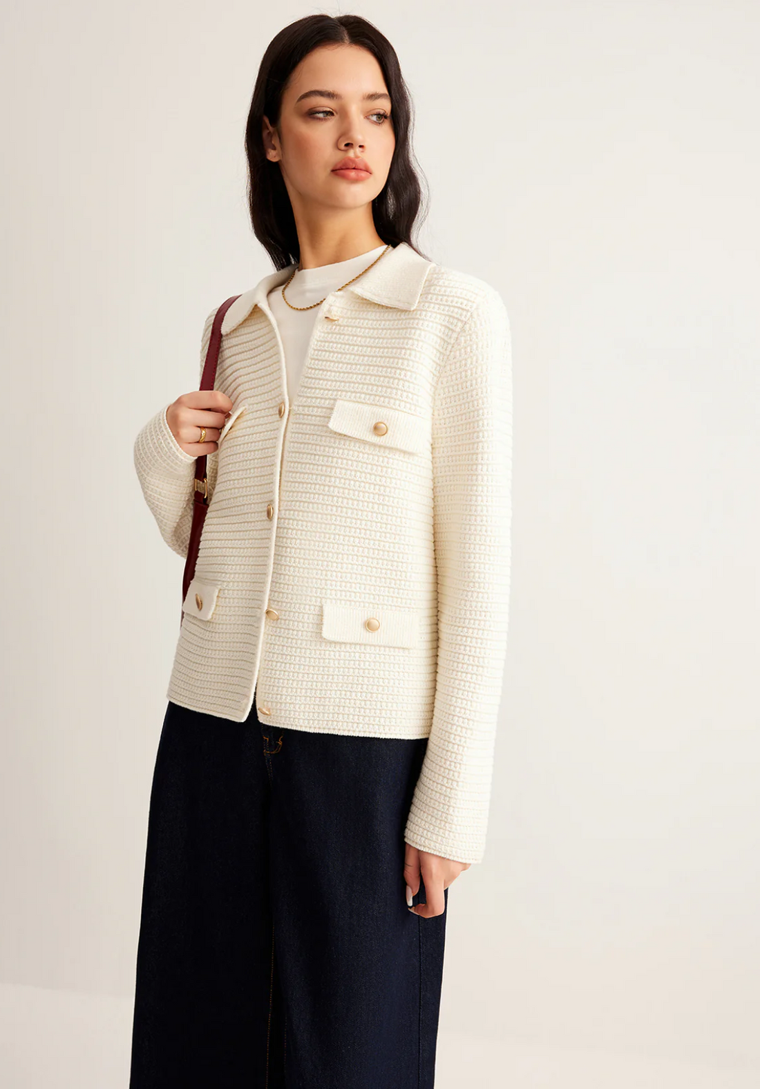 Florence Buttoned Knit Cardigan