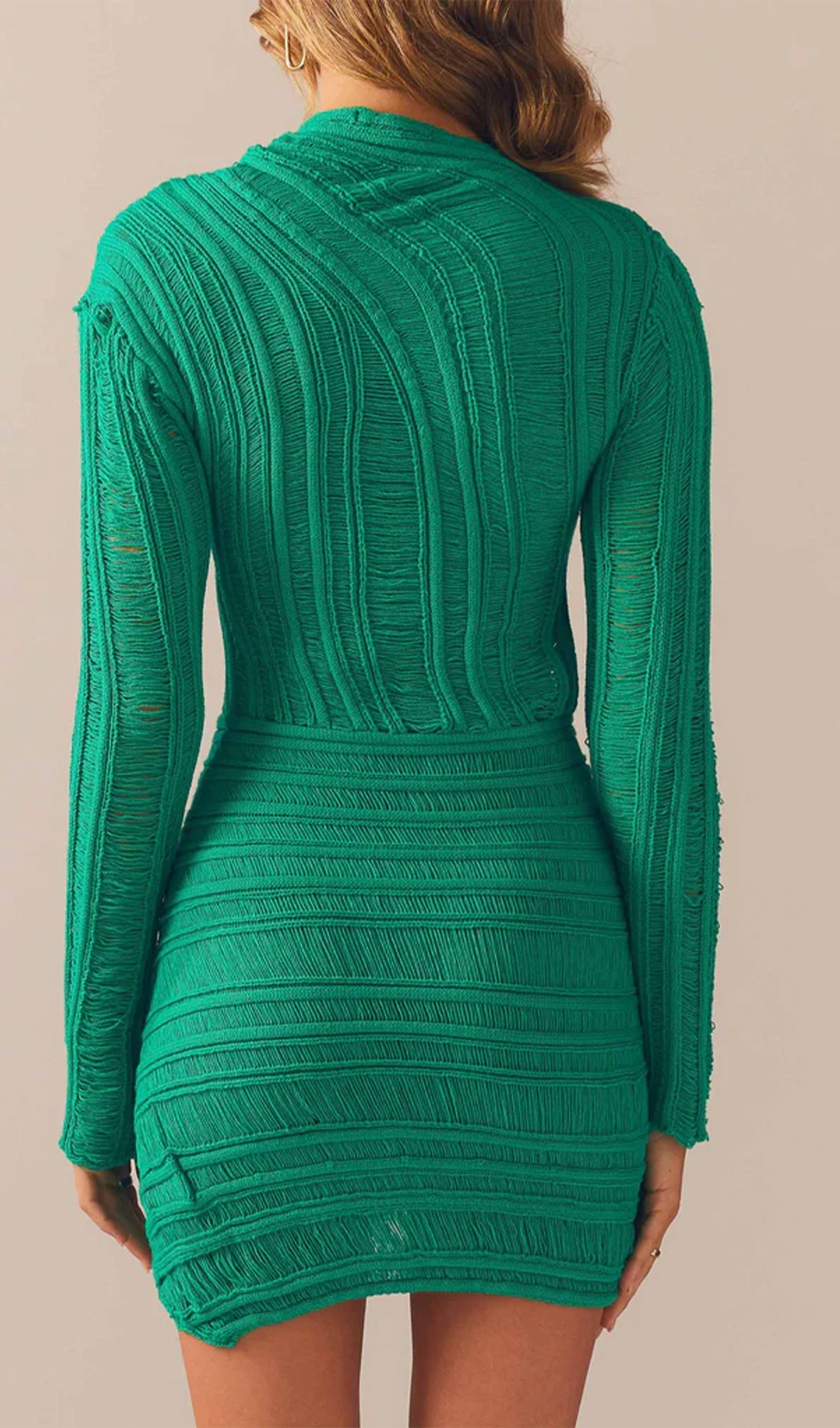 Minikleid mit Cut-Outs – Jadegrün 