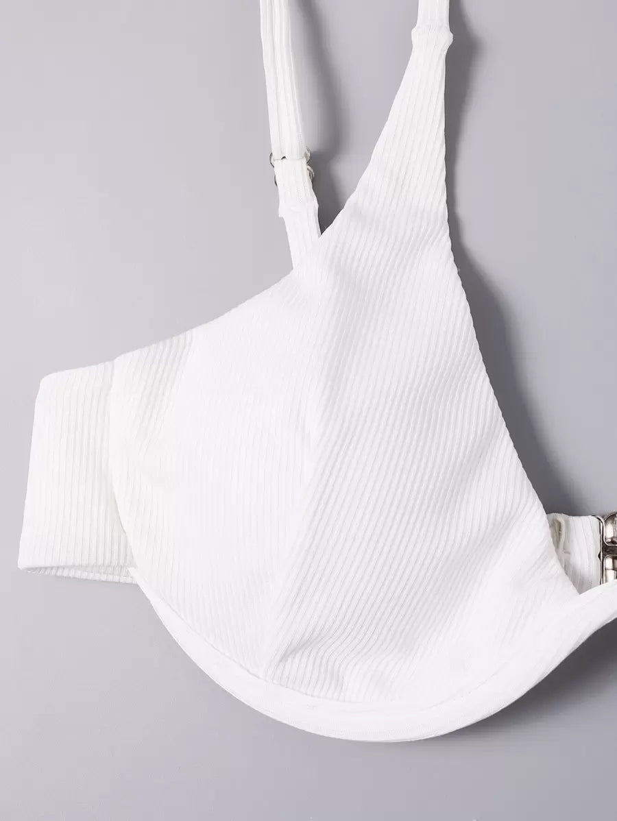 3'Lü Balenli Bikini Takımı Ve Örgü Plaj Eteği
