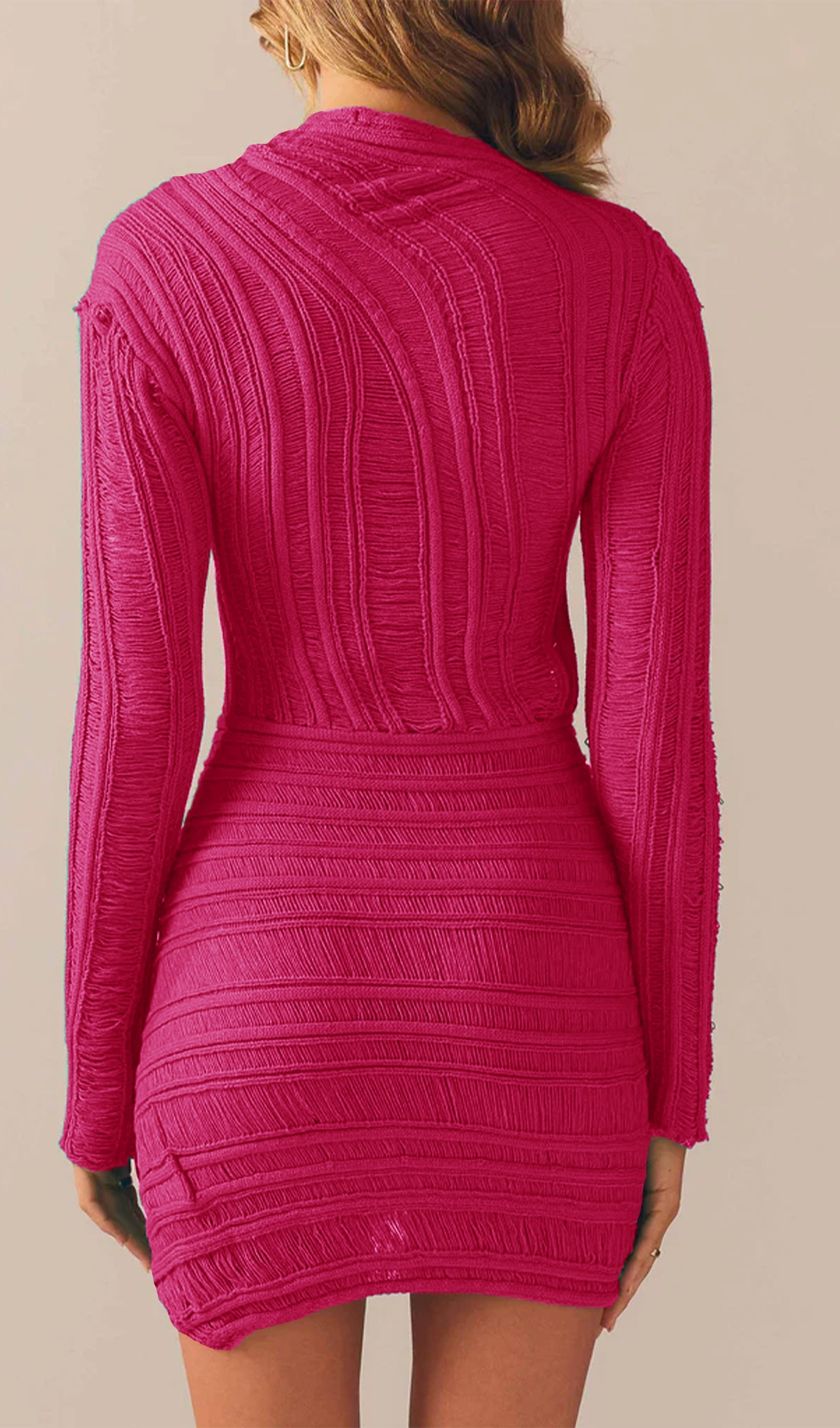 Minikleid mit Cut-Outs – Rosenrot 