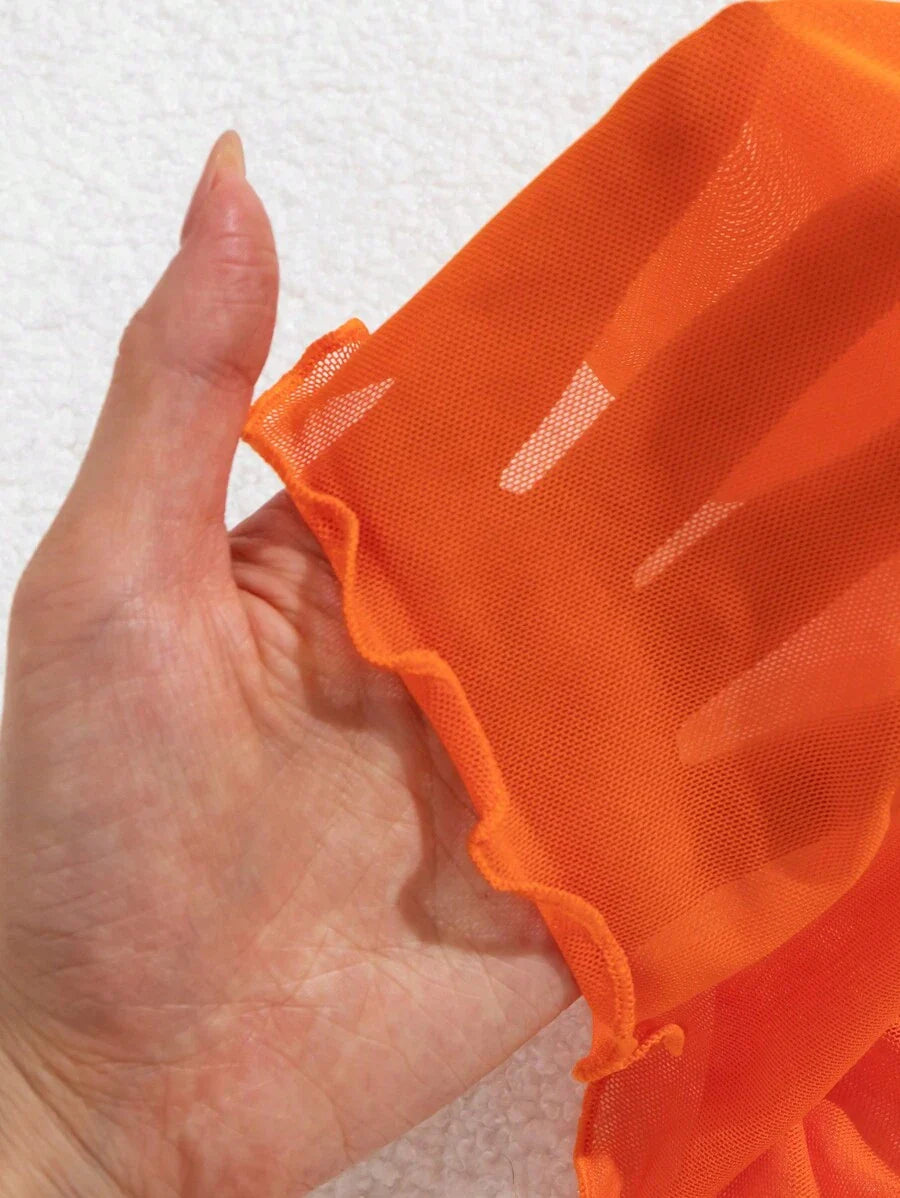 Düğüm Detaylı Çiçek Desenli Bikini Takımı