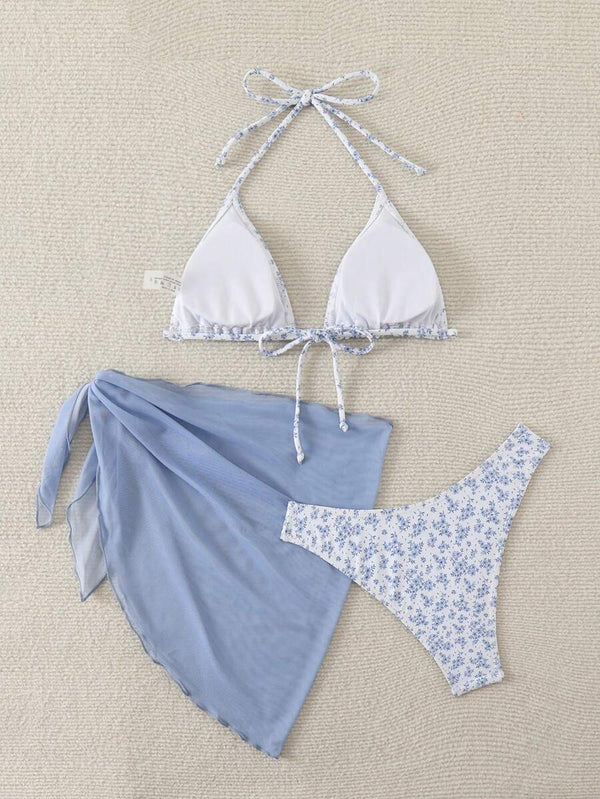Çiçek Desenli Bikini Takım