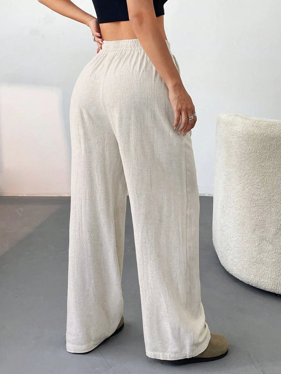Kadın Düz Renk Günlük Pantolon