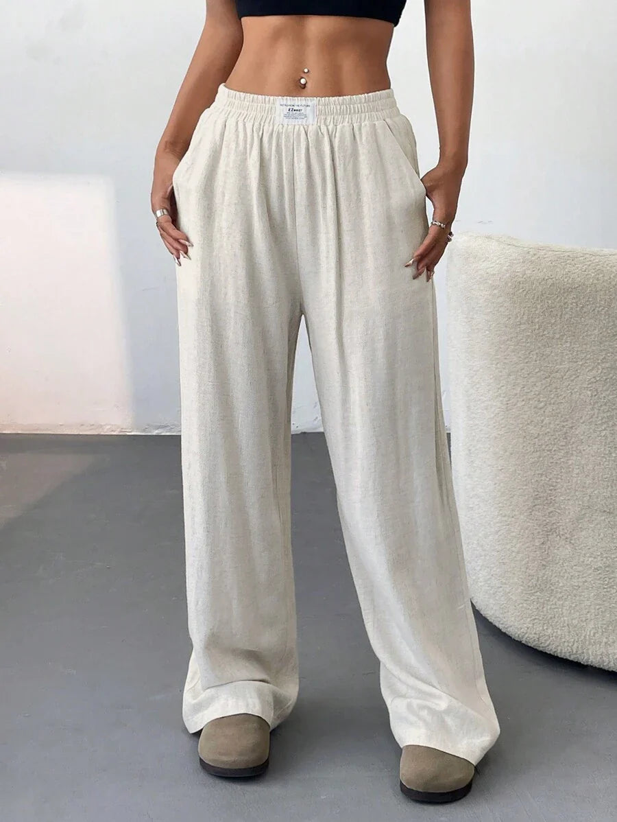 Kadın Düz Renk Günlük Pantolon