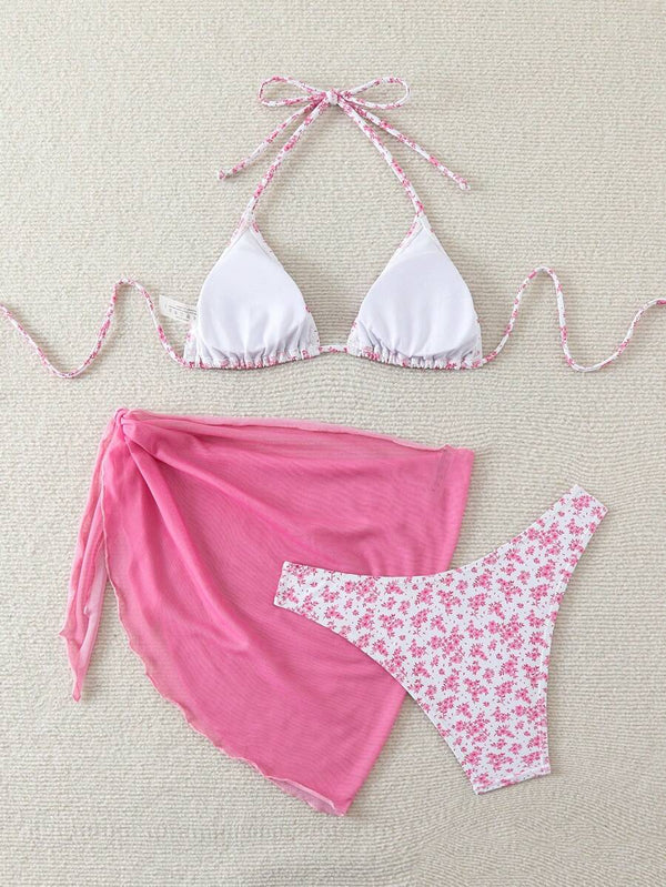 Çiçek Desenli Bikini Takım