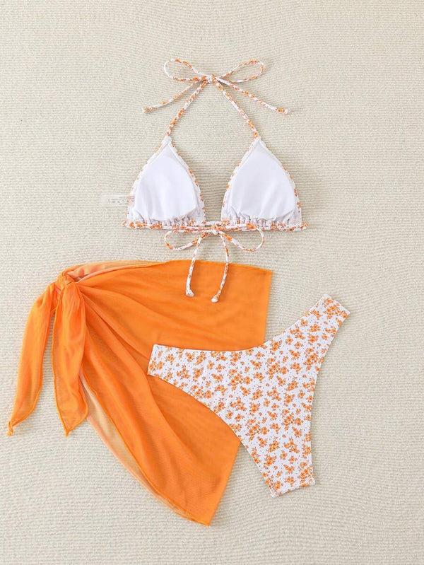 Çiçek Desenli Bikini Takım