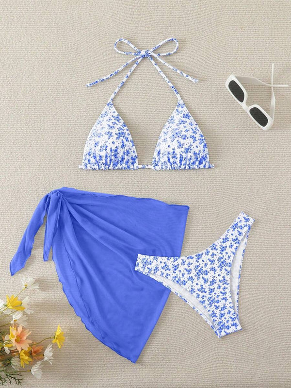 Çiçek Desenli Bikini Takım