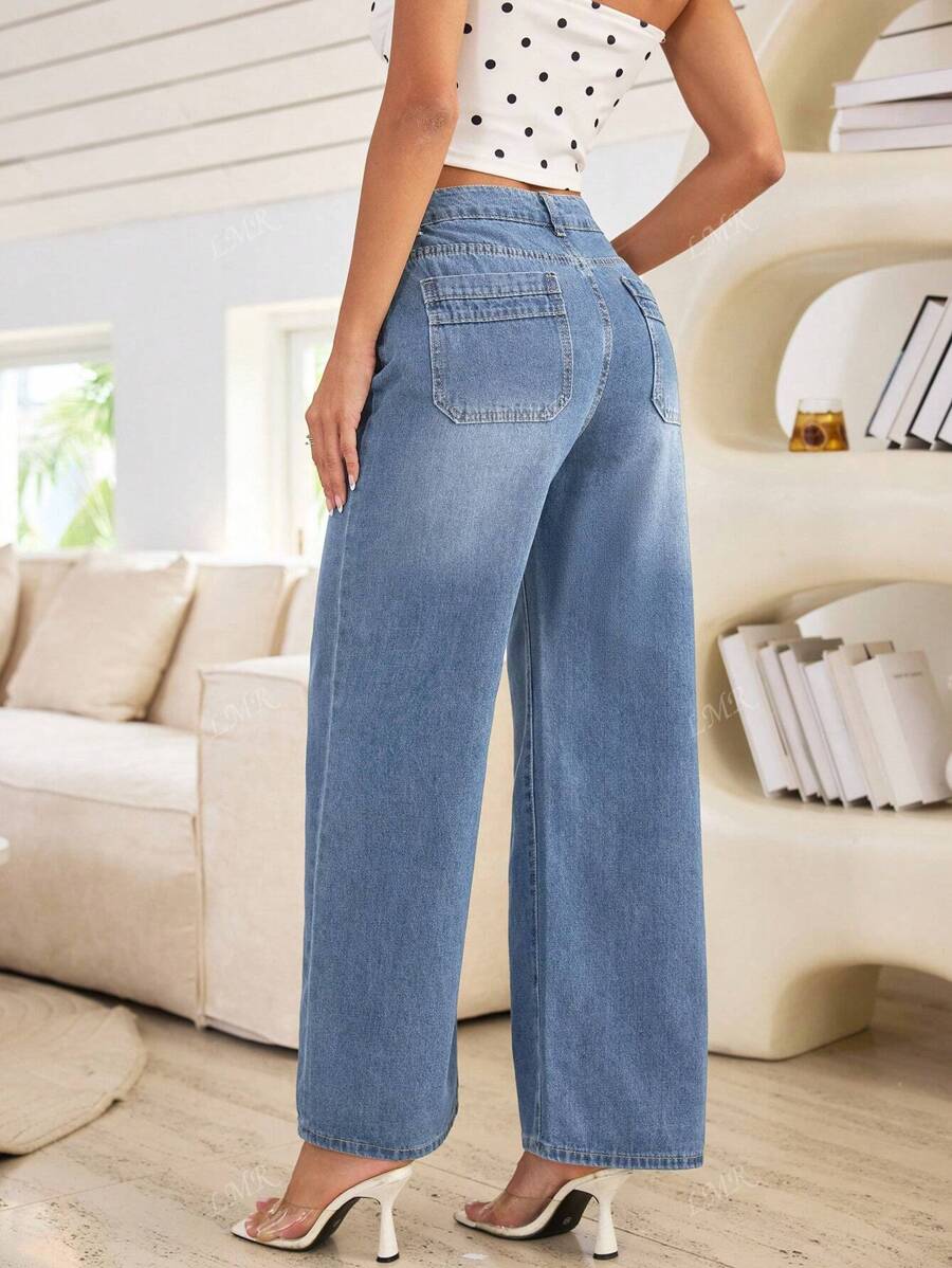 Koyu Renk Cepli Kot Pantolon