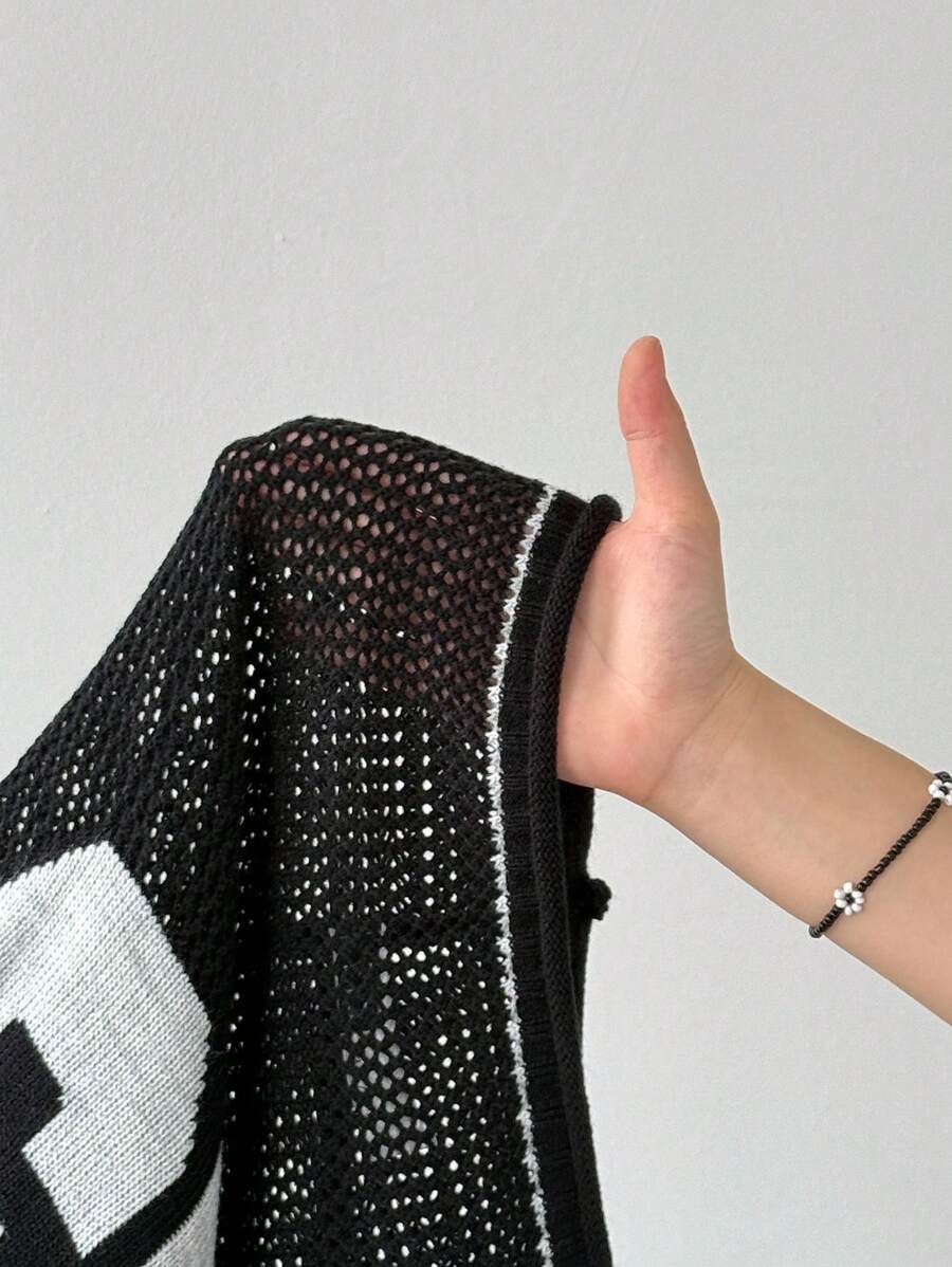 Numara Baskılı Oversize Kazak