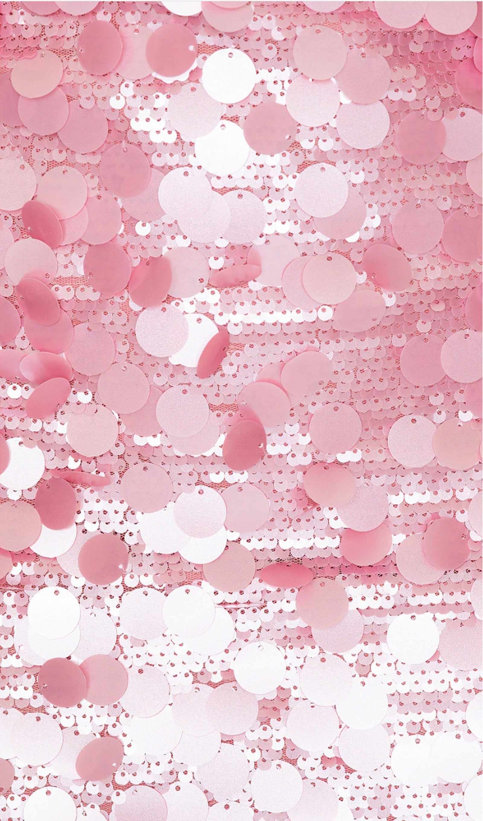 Pailletten-Midikleid mit Kreismuster – Rosa 