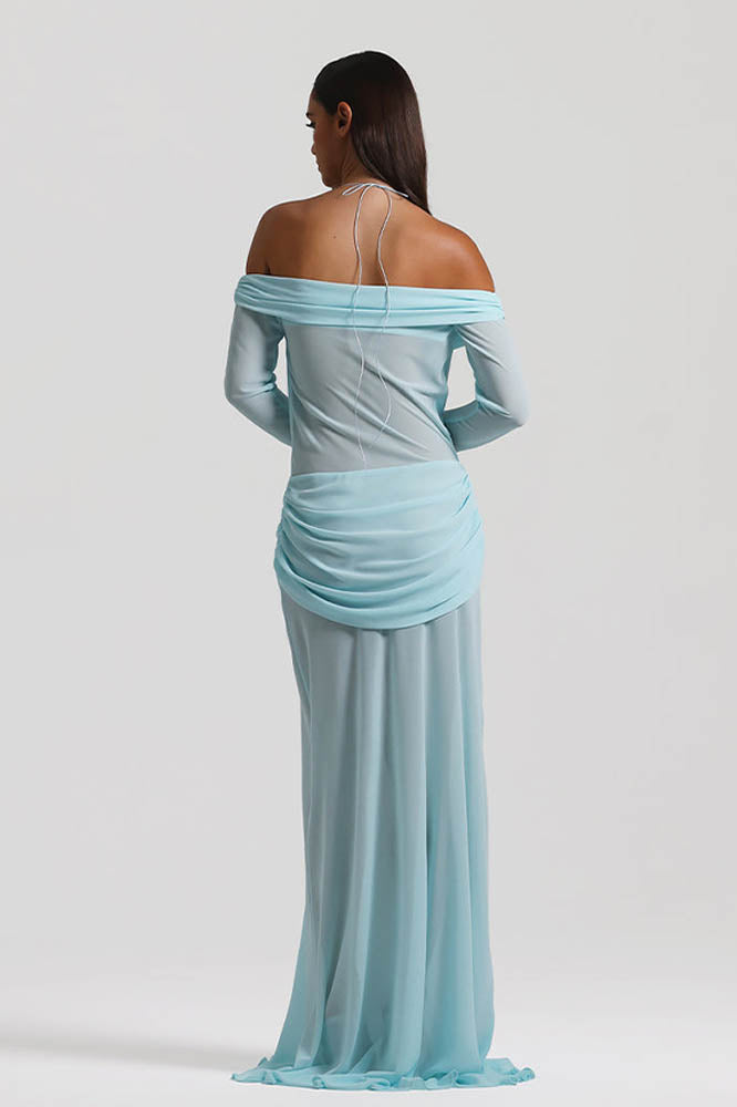 Mehtaplı Grace Omuz Açık Elbise