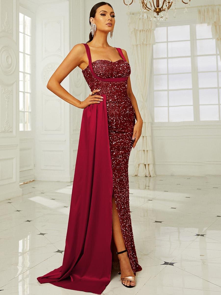 Winslet gestreiftes Korsett-Maxikleid