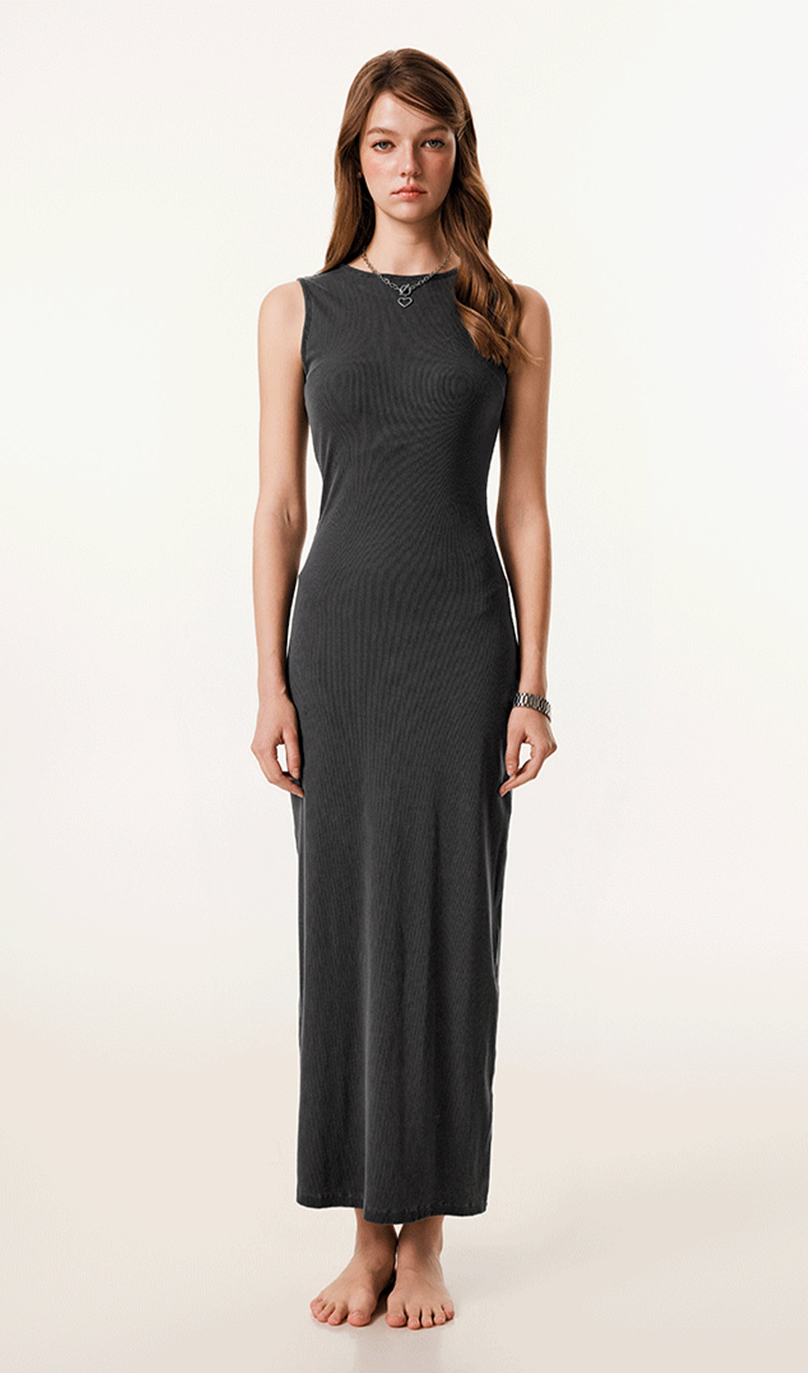Ribbed Bodycon Midi Dress 