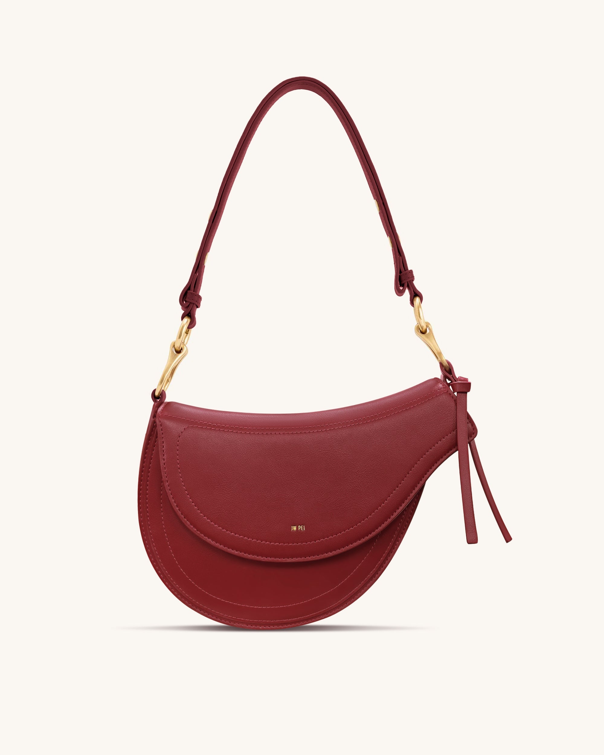 Ashlie Crossbody Bag – Claret Red (Vegan Leather)