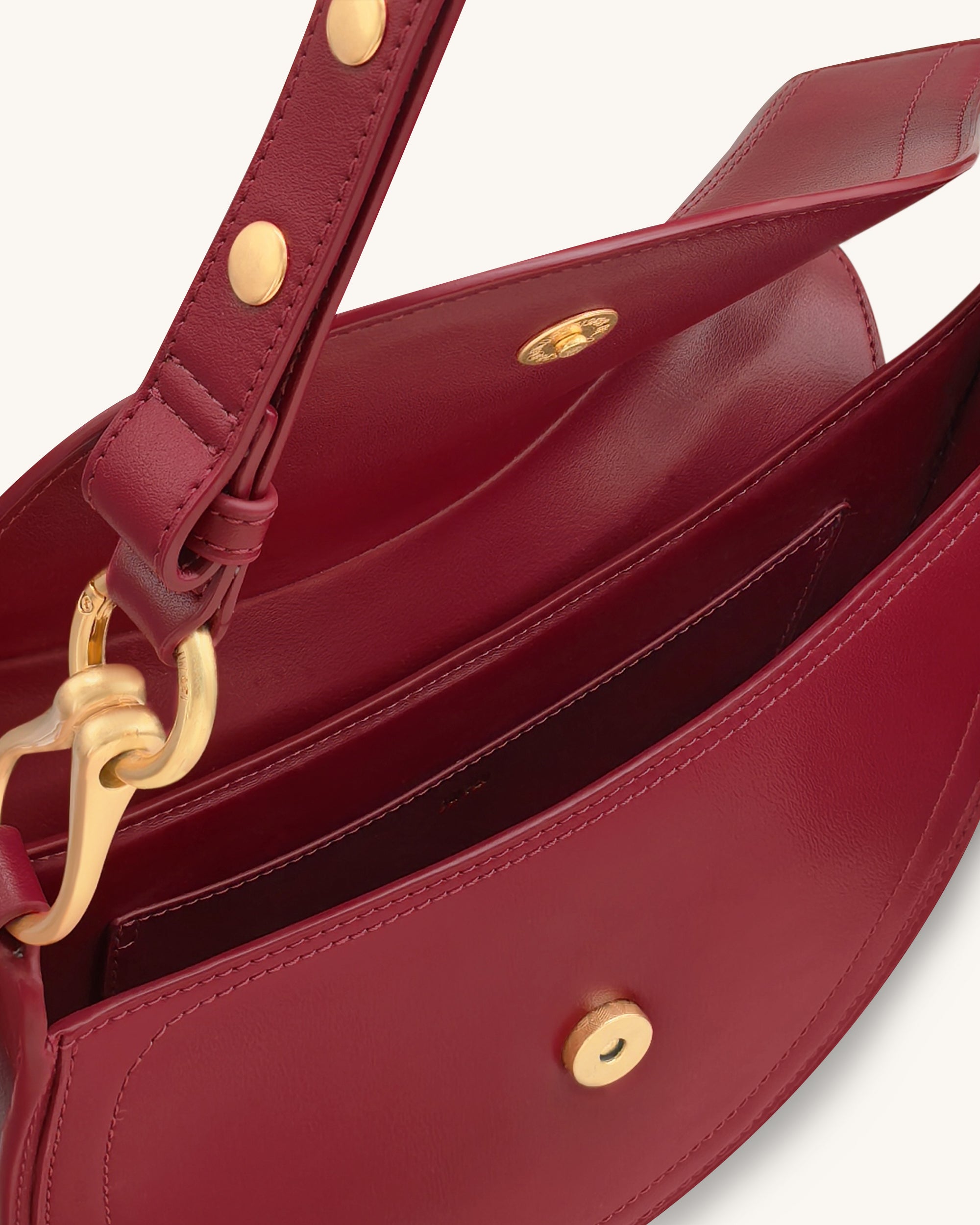 Ashlie Crossbody Bag – Claret Red (Vegan Leather)
