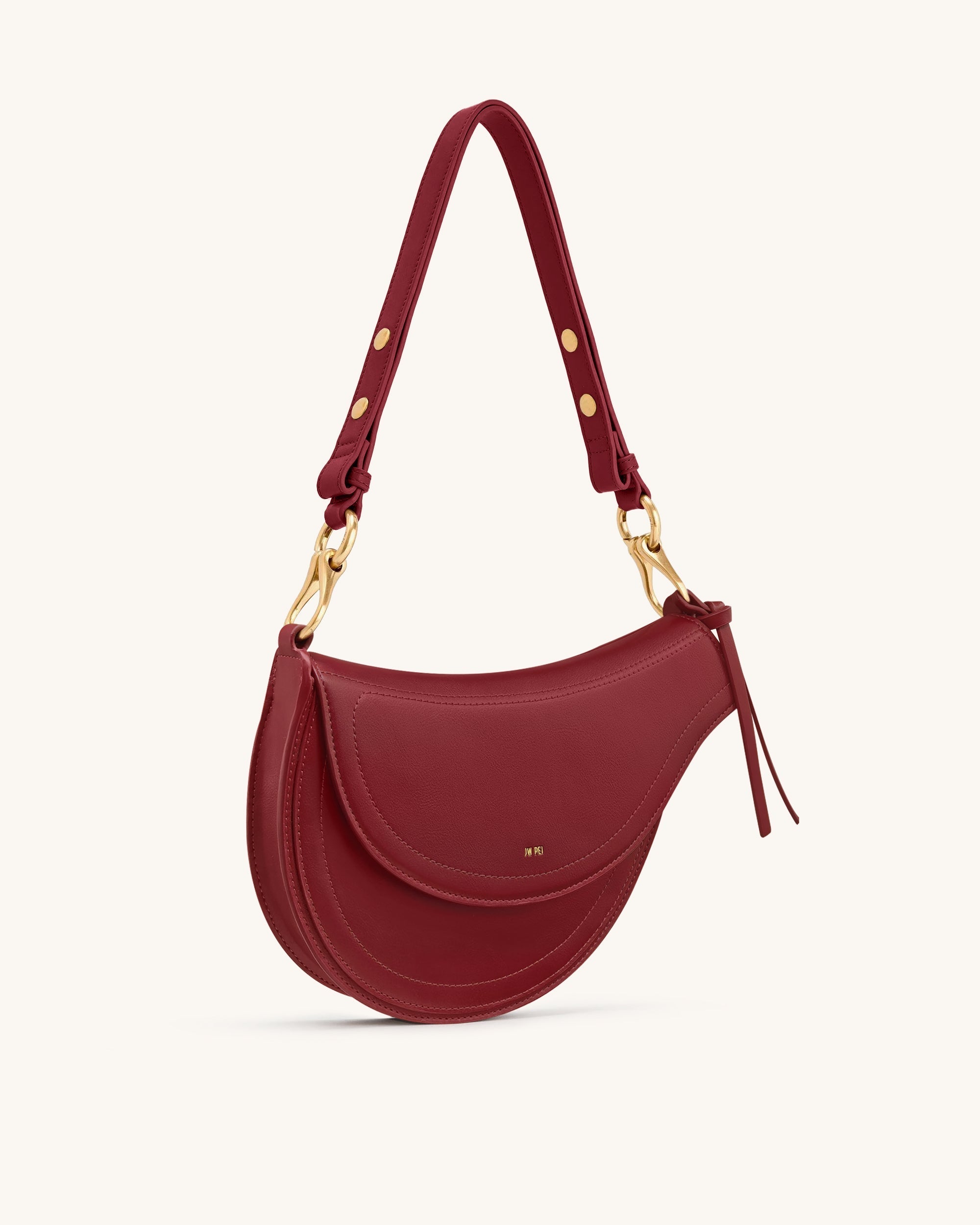 Ashlie Crossbody Bag – Claret Red (Vegan Leather)