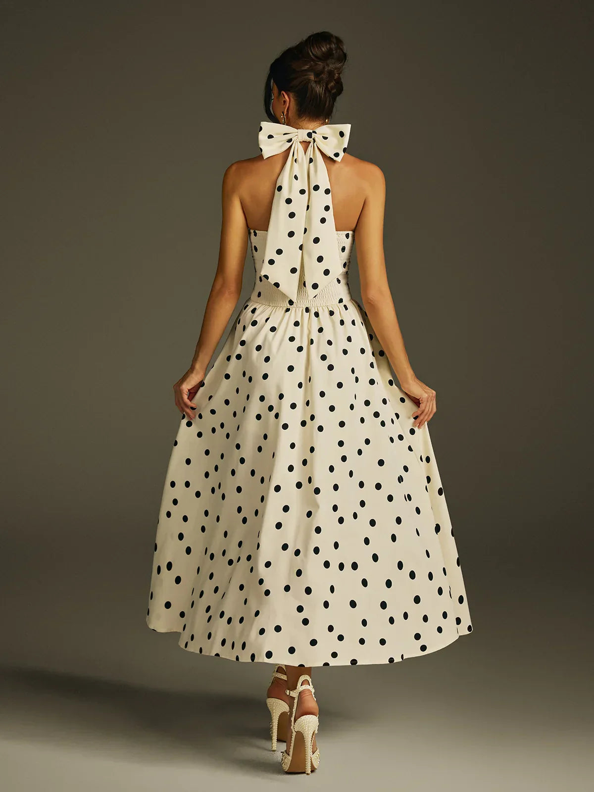 Colette Polka Midi Elbise