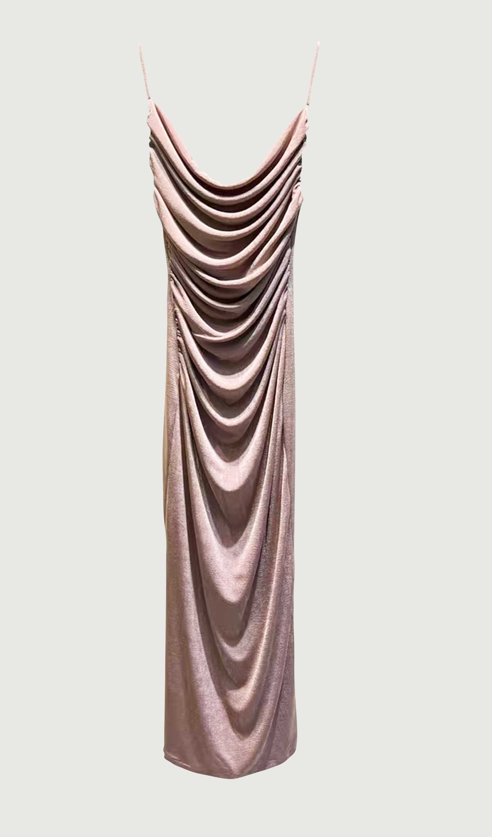 Ruched Flowy Maxi Dress 