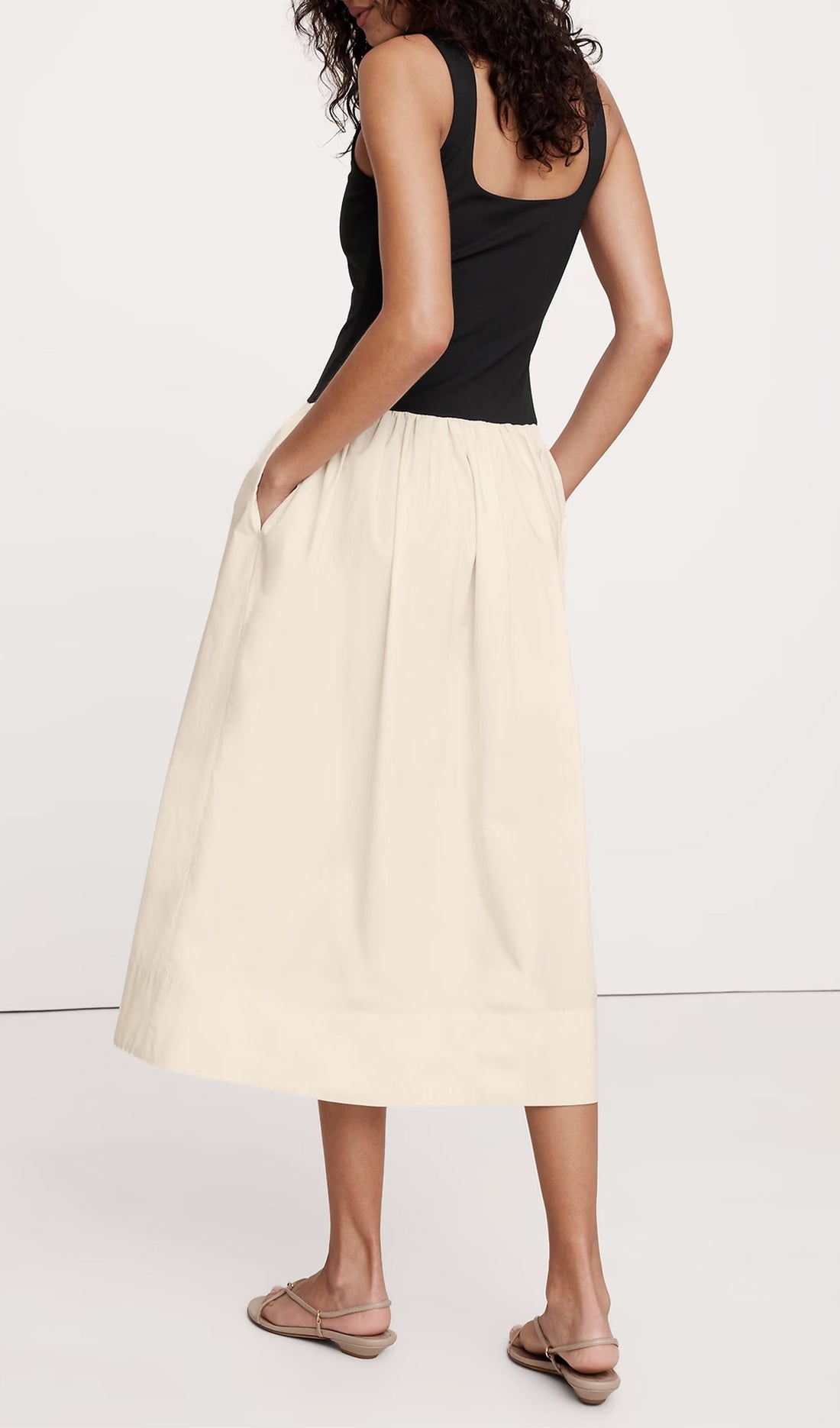 Drop Waist Midi Dress 