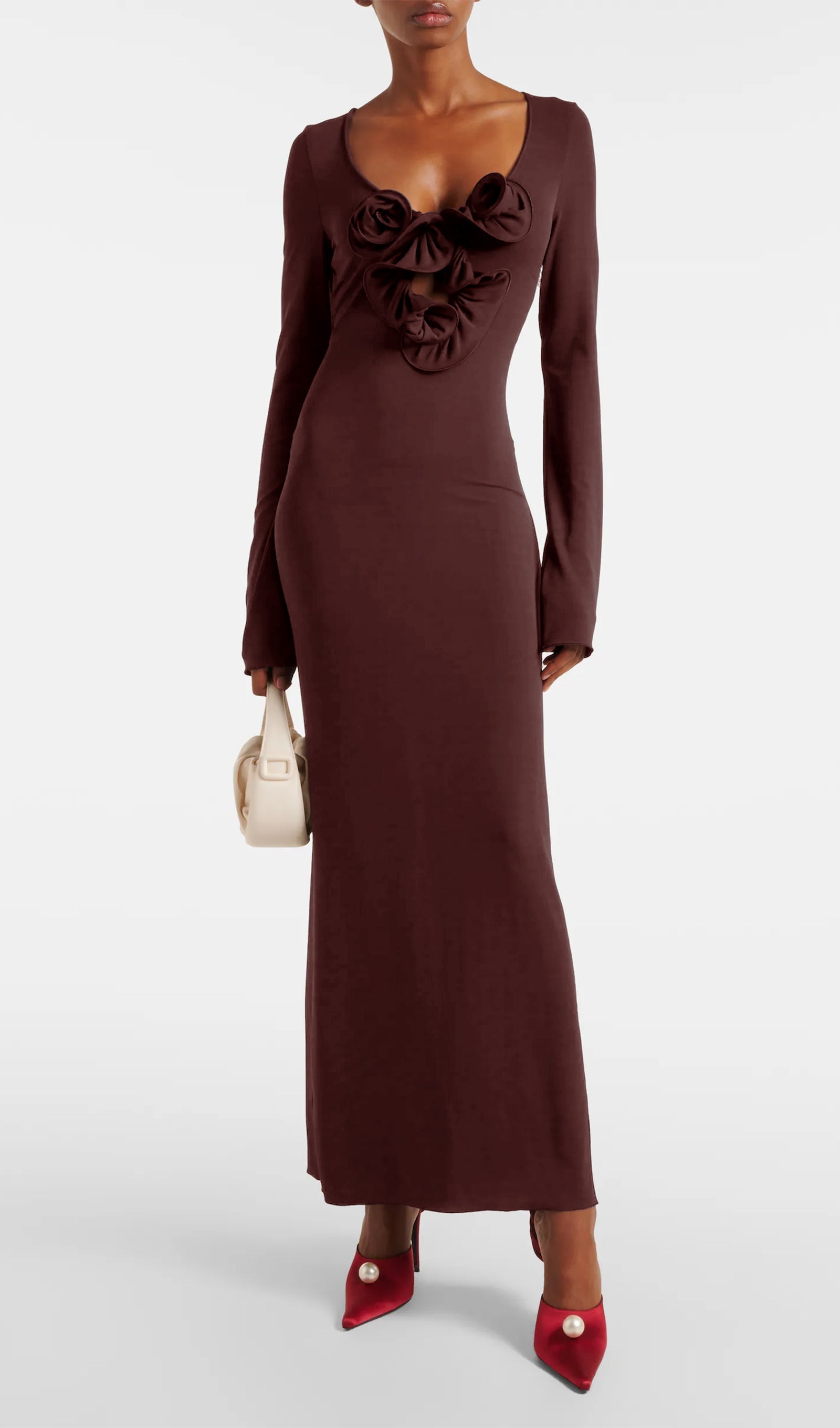 Maxikleid aus Jersey mit Blumenmuster 