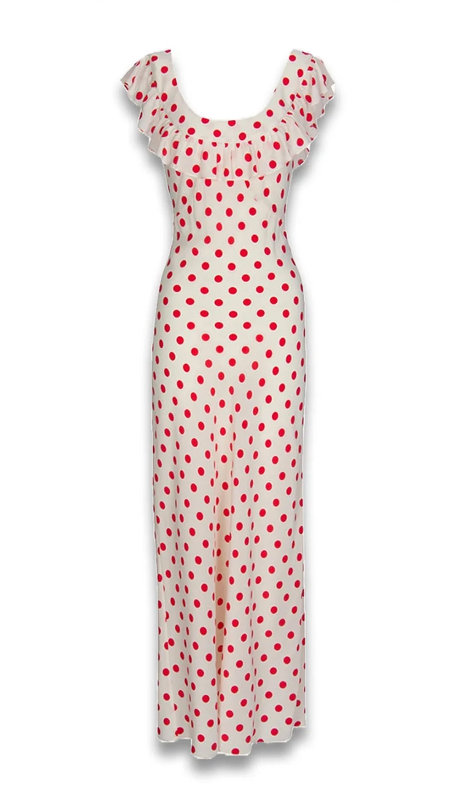 Gepunktetes Maxikleid 