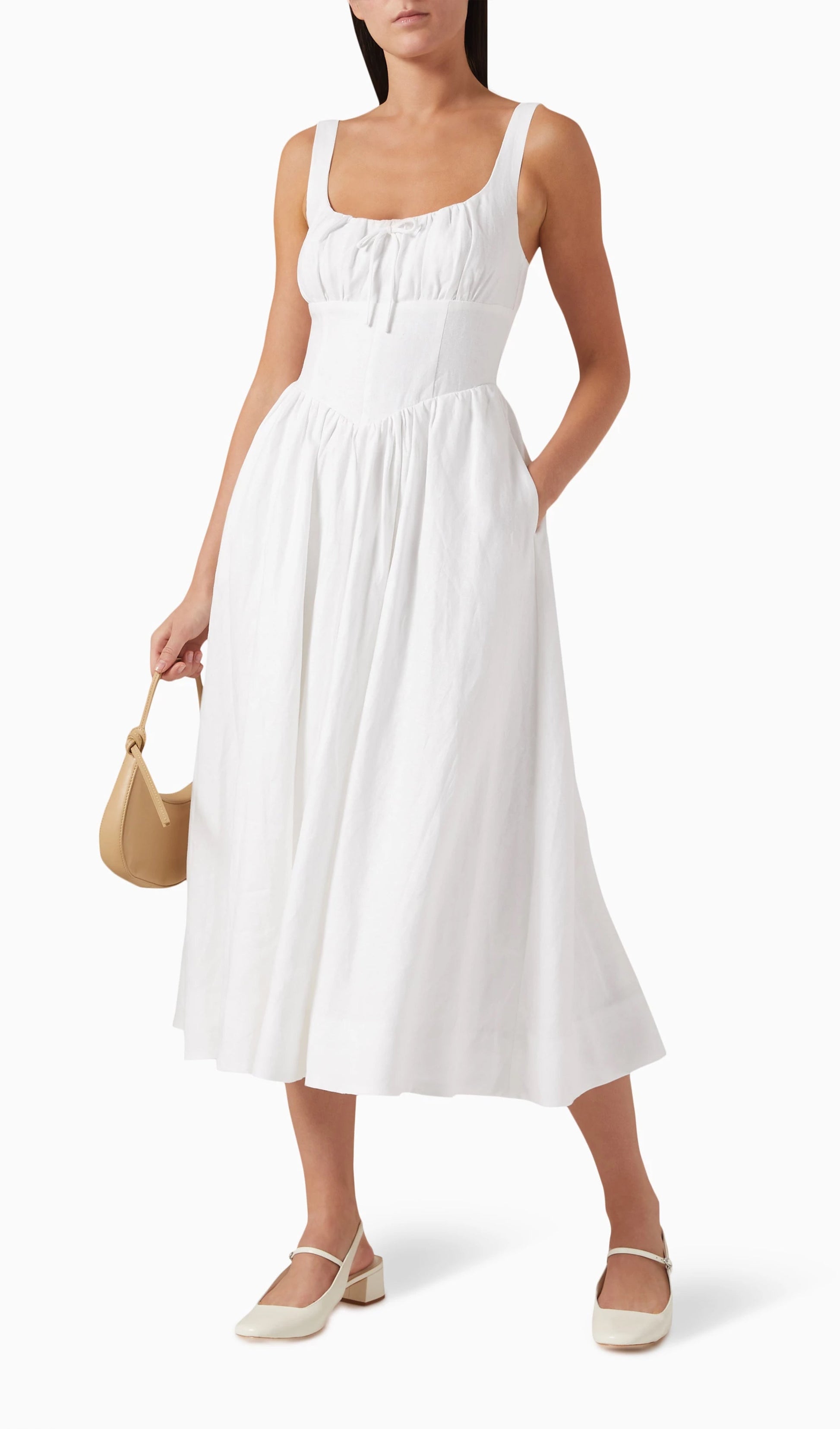 Sexy Linen Midi Slip Dress – ALİSORA Sexy Linen Midi Slip Dress – ALİSORA