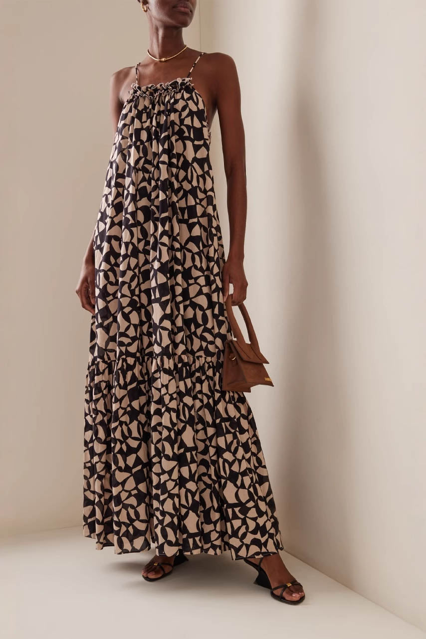 Monokrom Reverie-Maxi Elbise