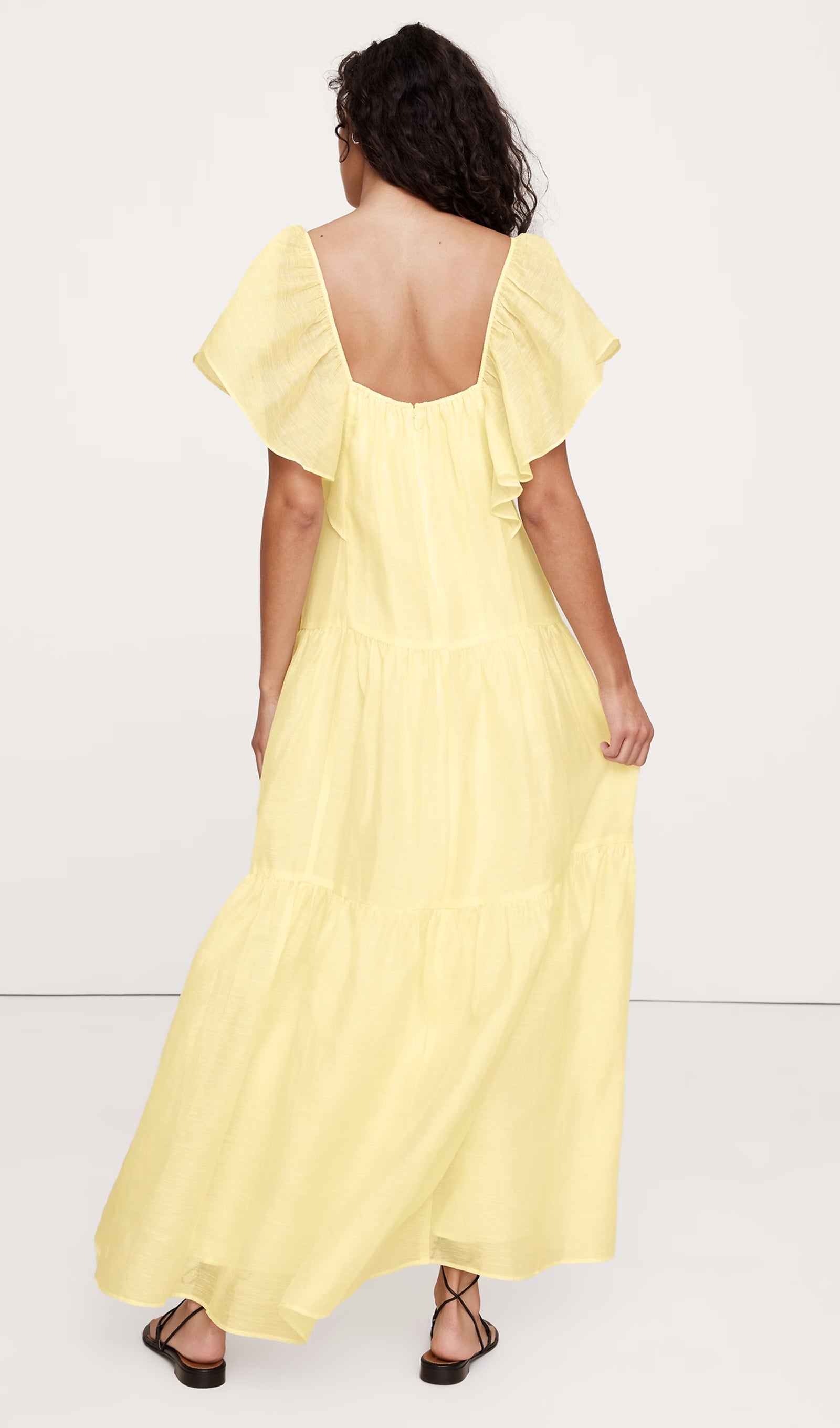 Linen Layered Maxi Dress 