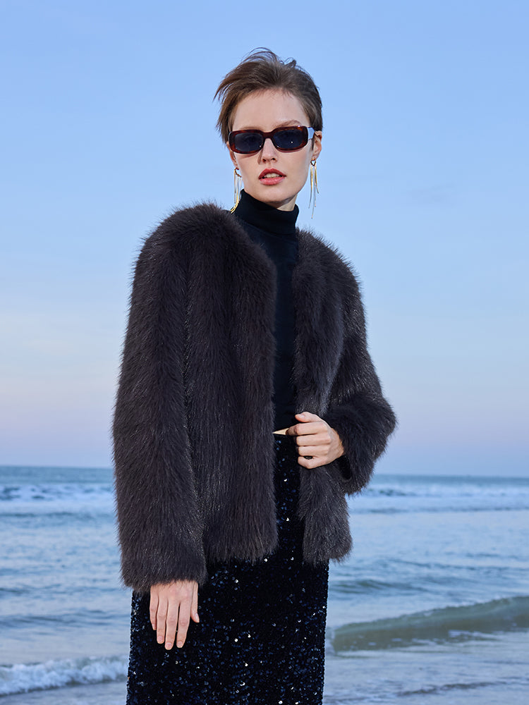 Eco-Friendly Fur Women's Short Coat 
