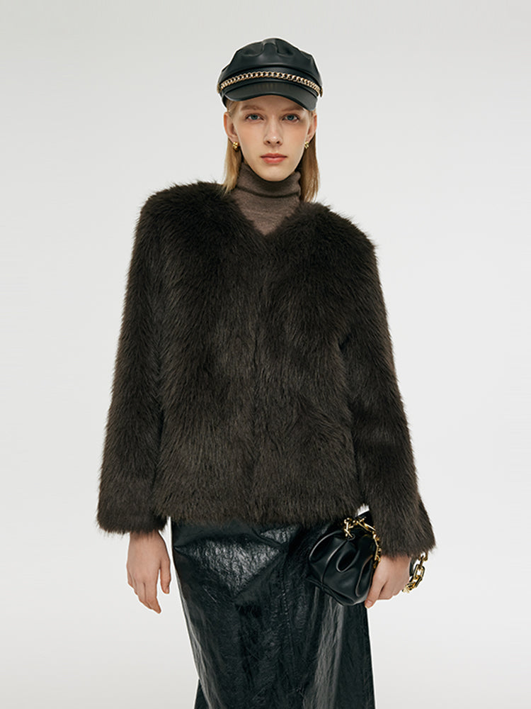 Eco-Friendly Fur Women's Short Coat 