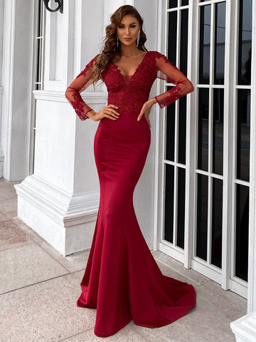 Ottoline Applikations-Maxikleid