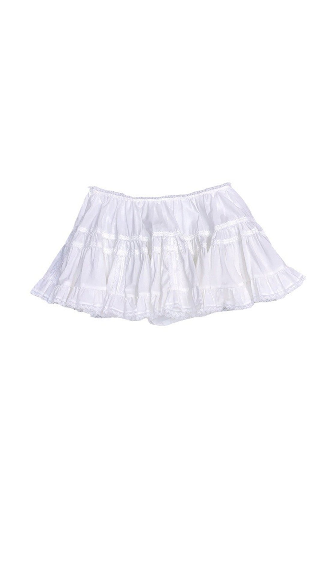 White Lace Mini Skirt 