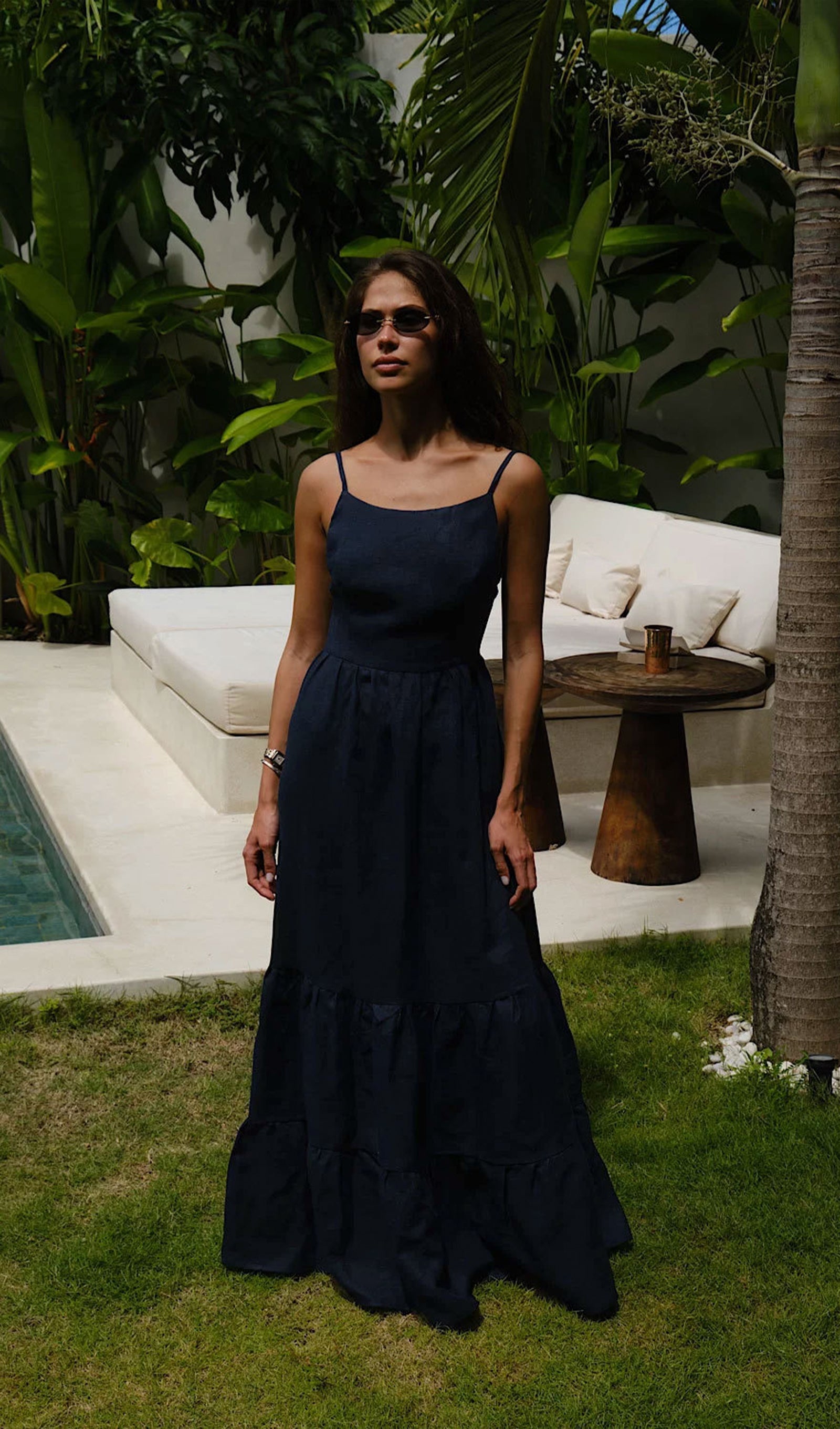 Oralie Uni Maxikleid