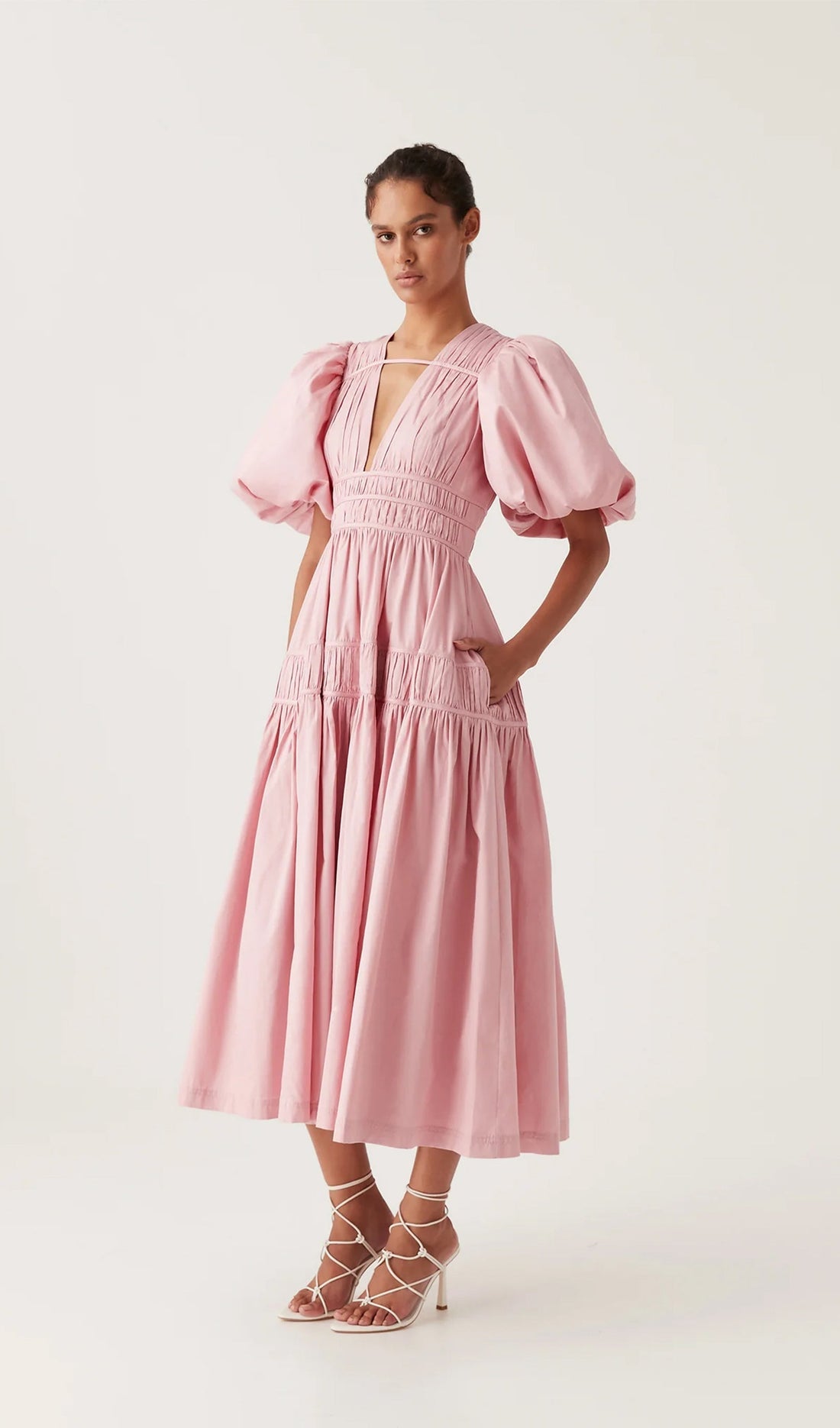 Fallingwater Rüschen-Midikleid