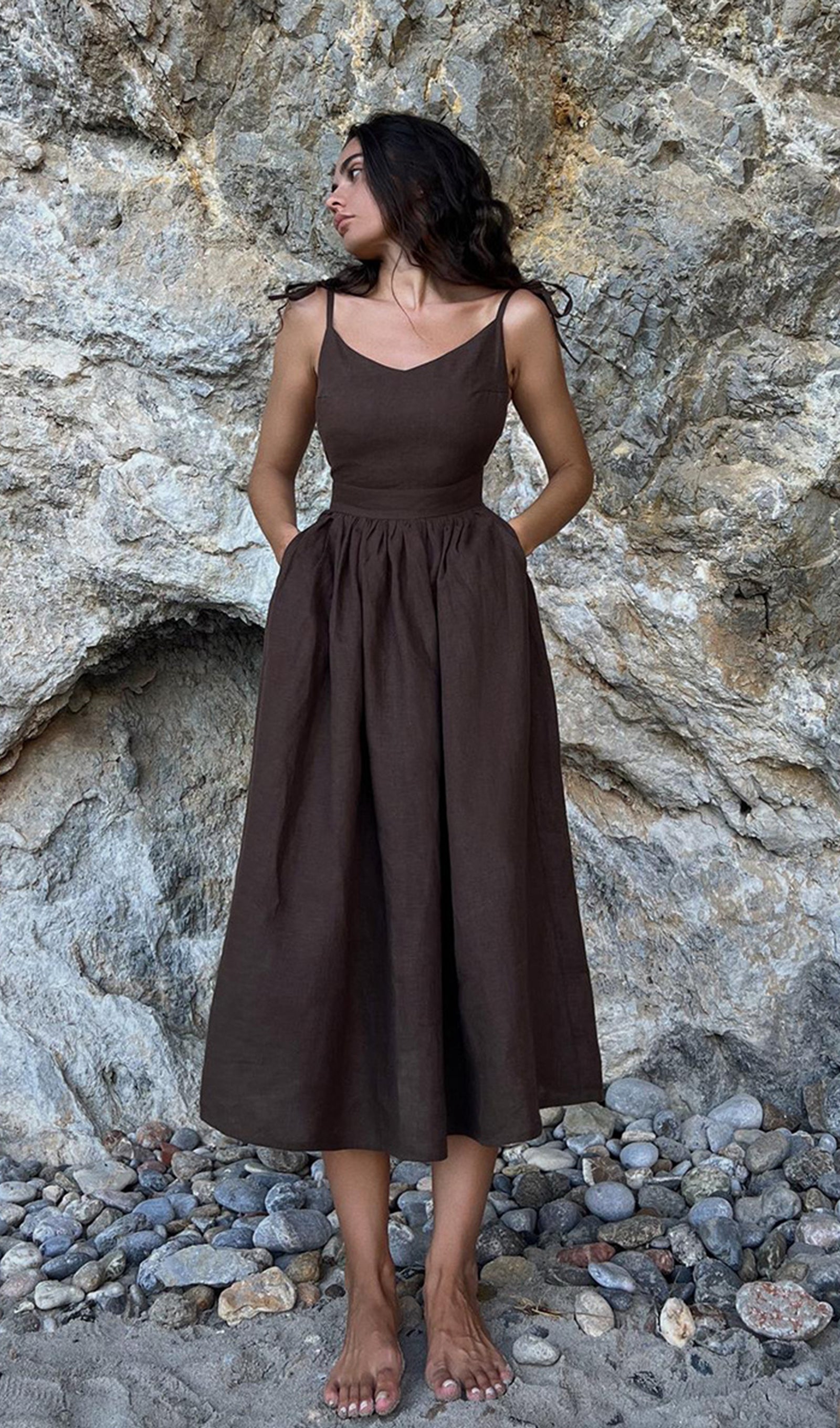Bella Cotton A-Line Midi Dress