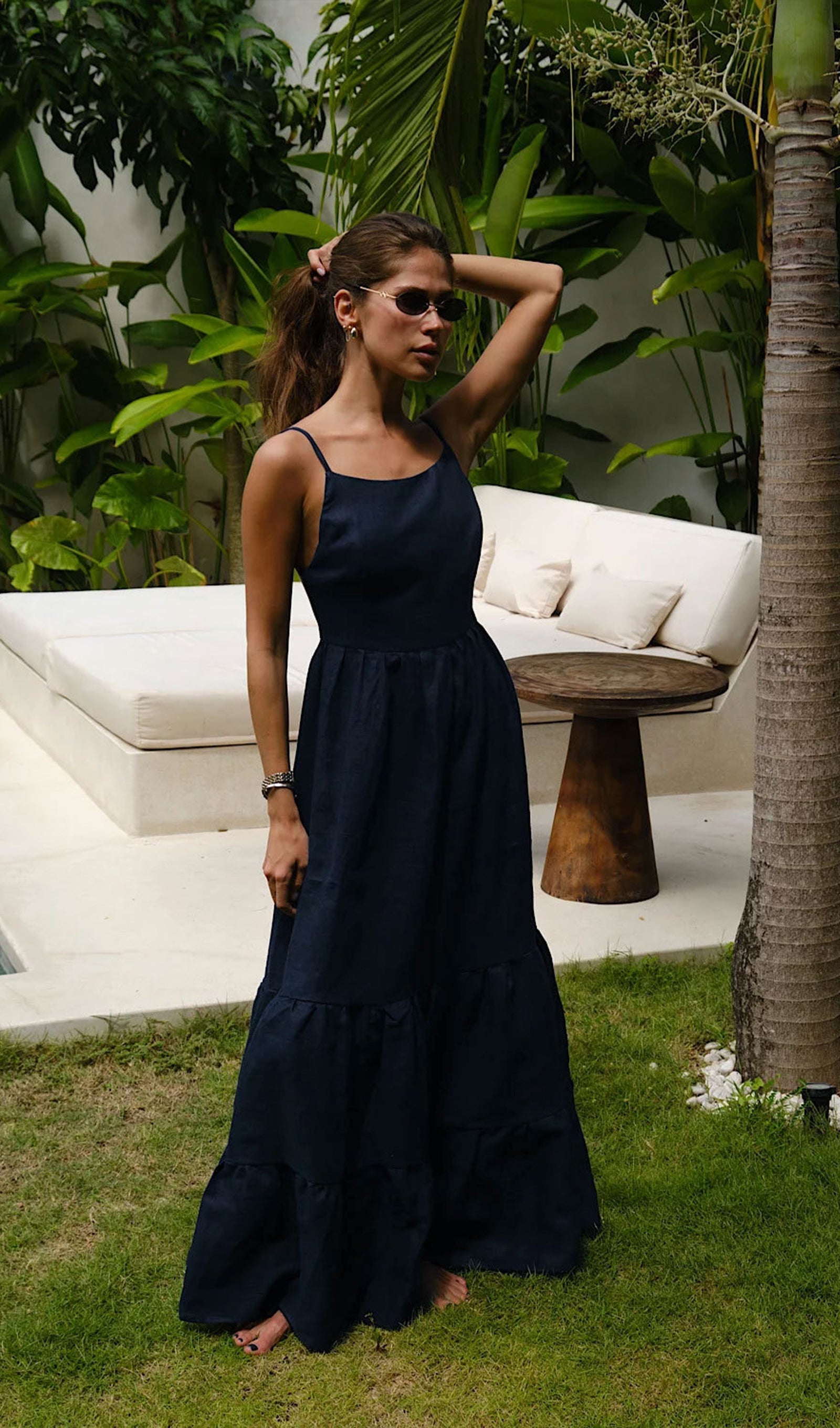 Oralie Uni Maxikleid