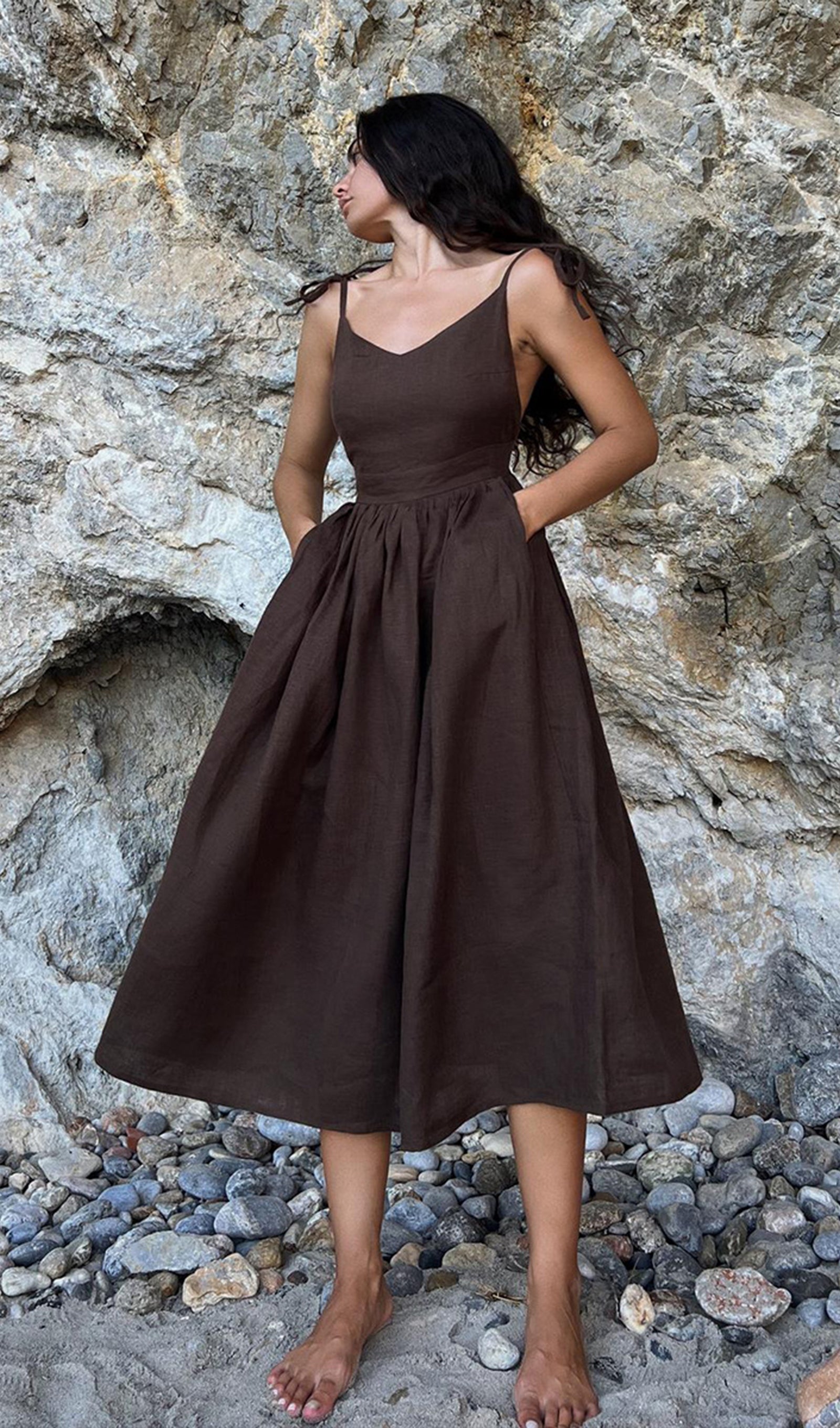 Bella Cotton A-Line Midi Dress