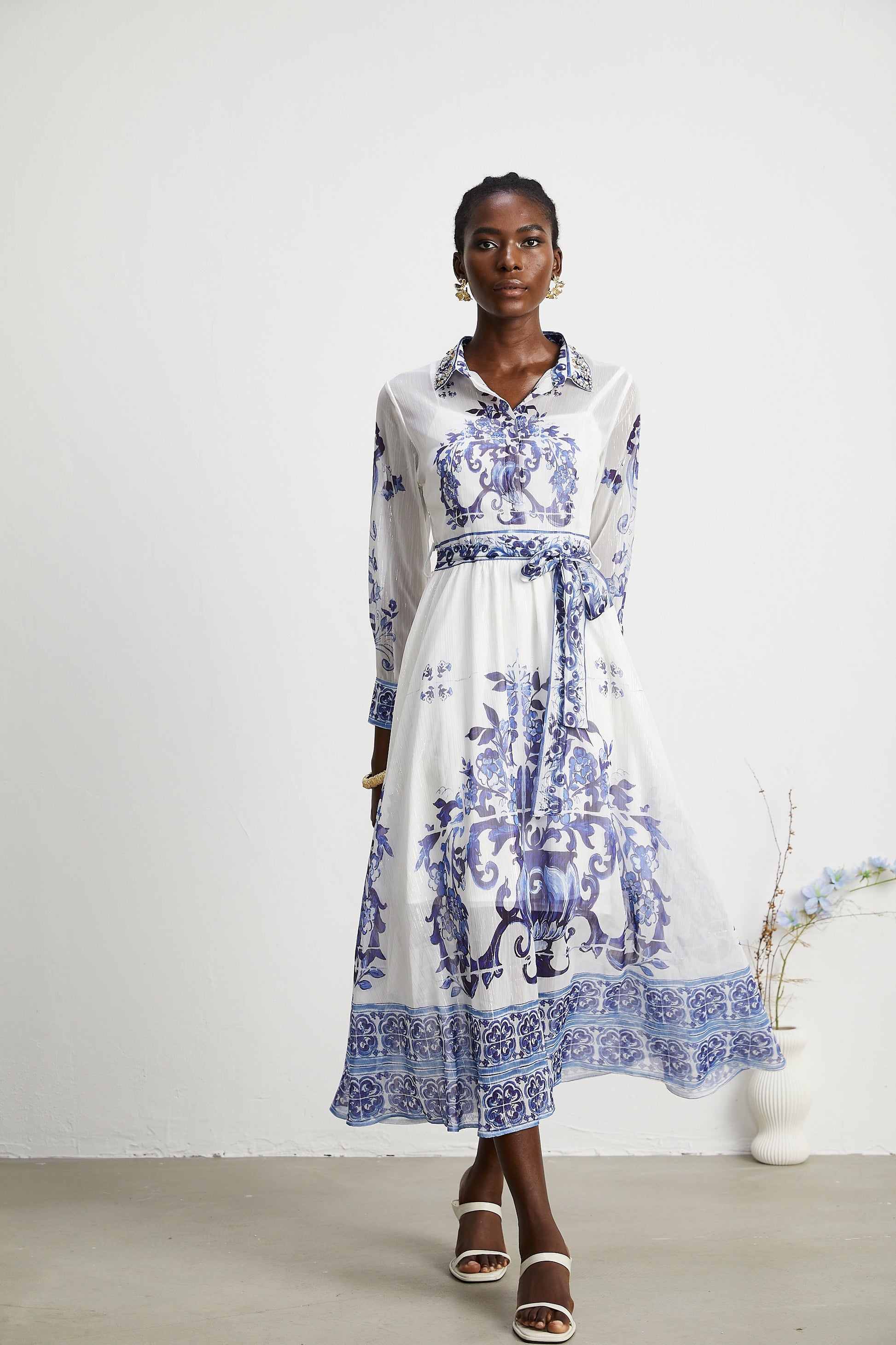 isabelle ruched dress Isabelle Blanche Ruched Shirt Maxi Dress | Grey